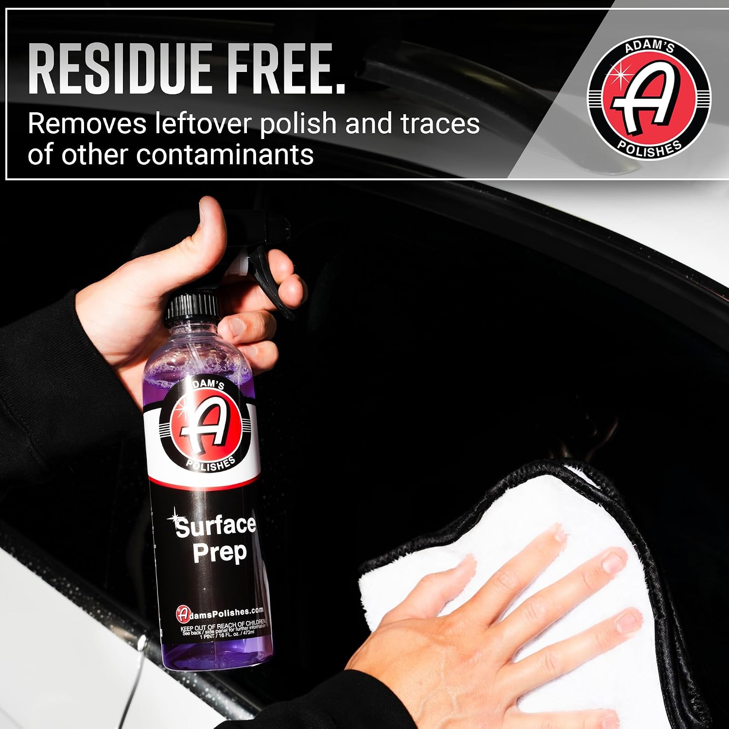 Adam's Polishes Surface Prep (16oz) - A Surface Cleanser Spray for Auto Paint Prep to Apply Any Ceramic Coating, Car Wax, or Spray Sealant | Use After Clay Bar, Car Wash & Orbital Polisher Treatment - Image 5
