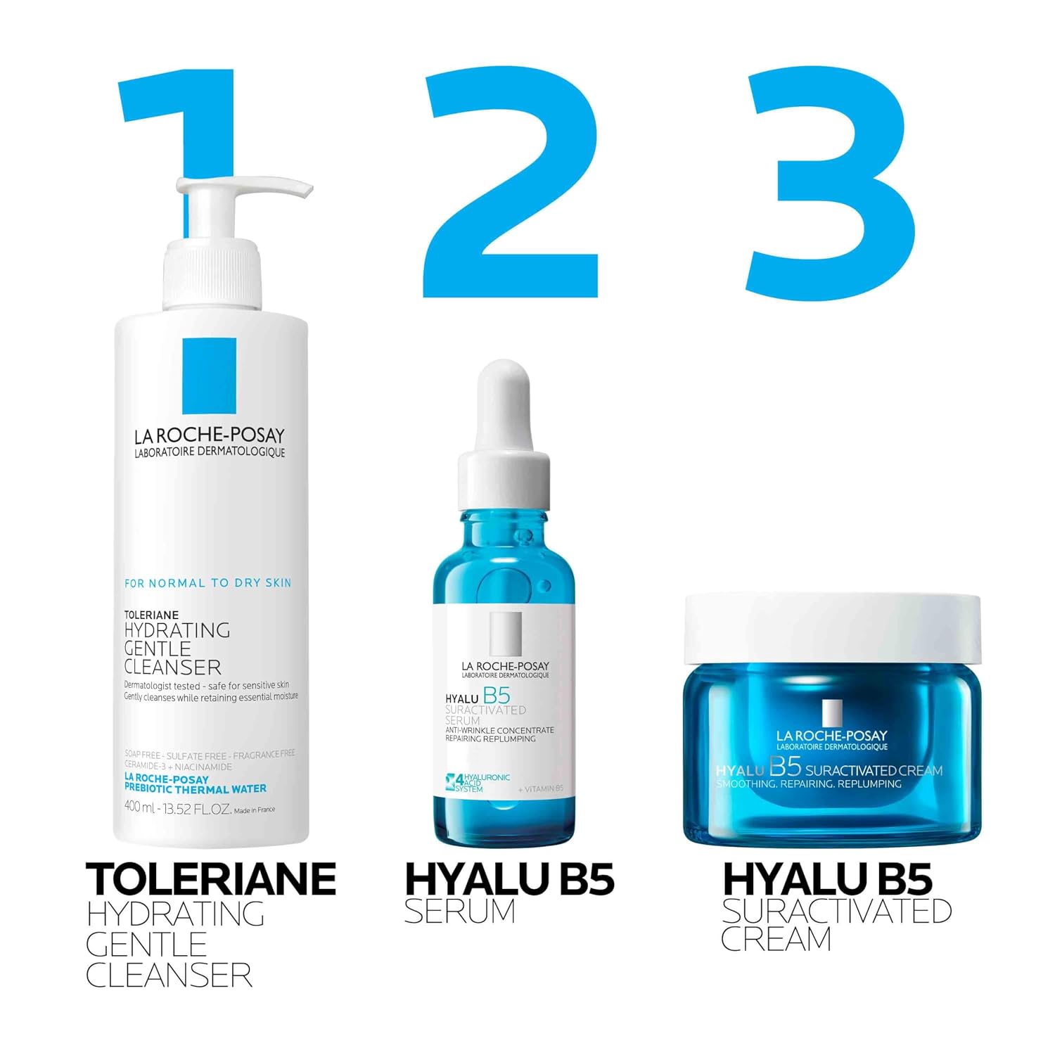 La Roche-Posay Hyalu B5 Pure Hyaluronic Acid Serum for Face, with Vitamin B5, Anti-Aging Serum for Fine Lines and Wrinkles, Plumps and Repairs Dry Skin, Safe on Sensitive Skin - Image 8
