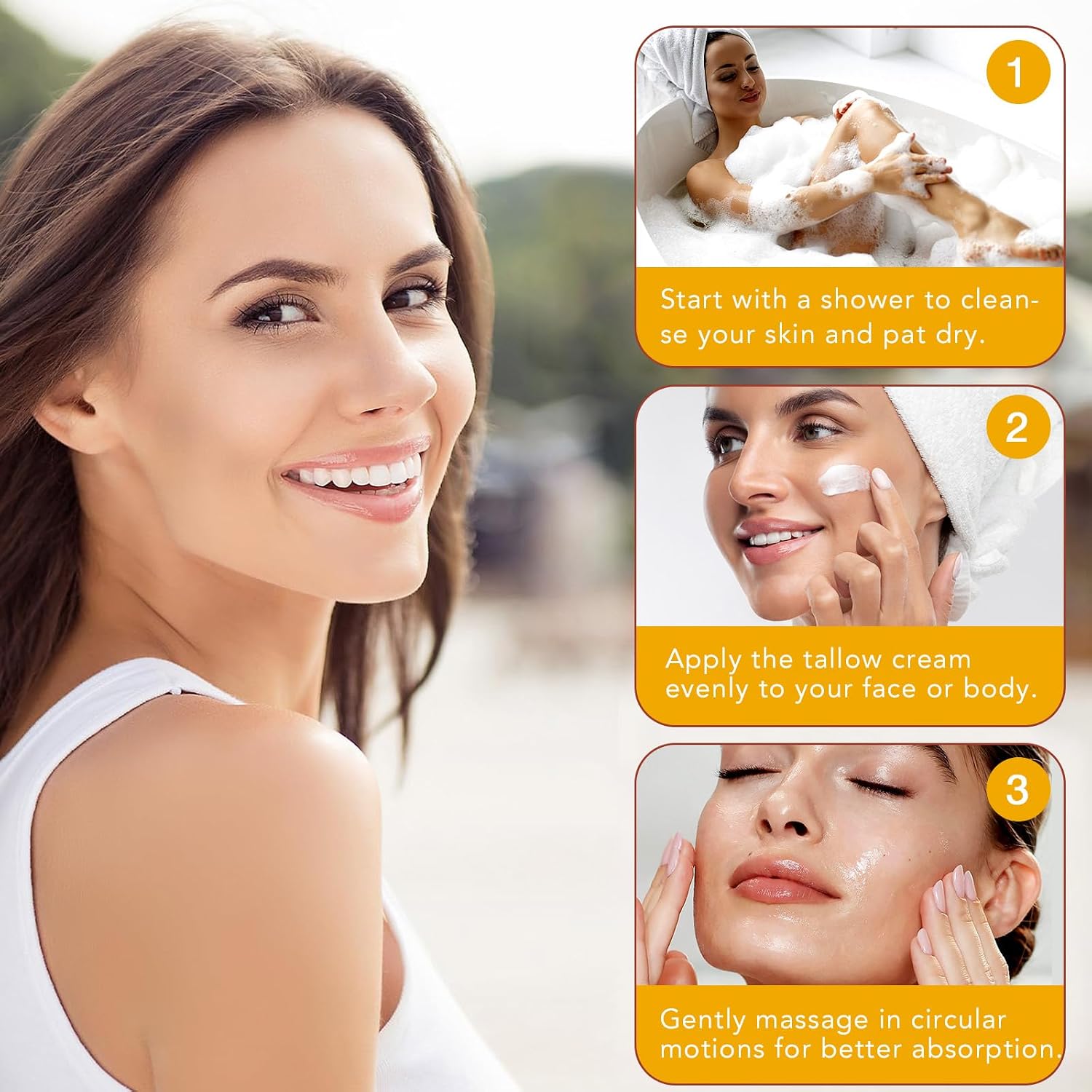 Beef Tallow for Skin, Beef Tallow for Face, Hydrating Tallow Balm with Raw Honey and Beeswax, Grass-Fed Beef Tallow & Raw Wild Honey Blend, Body & Face Moisturizer, Natural Formula, Light Scent - Image 9