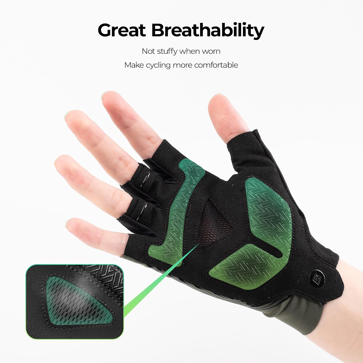 ROCKBROS Cycling Gloves for Men Women Shock Absorbing Breathable | Padded Palm Reduces Hand Fatigue, Ideal for Cycling Gym Outdoor - Image 5