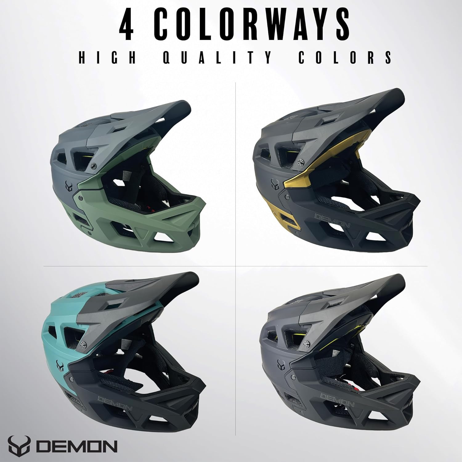 Demon United Podium X MIPS Full Face Mountain Bike Helmet- Removable Fit Pad Options- Advanced Venting System-Lightweight - Fullface DH BMX MTB Helmet - Image 5