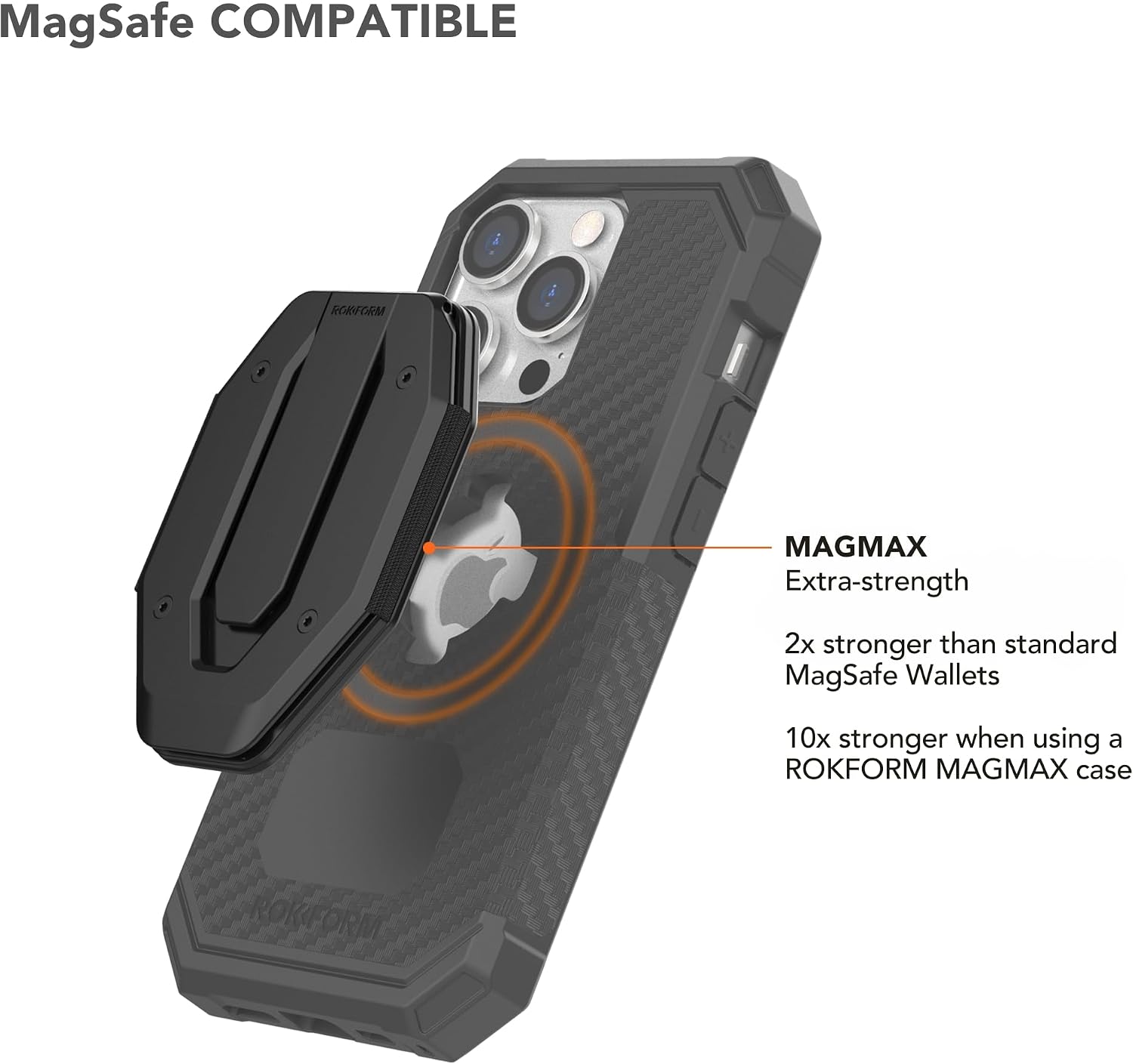 Rokform iPhone 16 Crystal Case + Magnetic Fuzion Wallet - Image 8