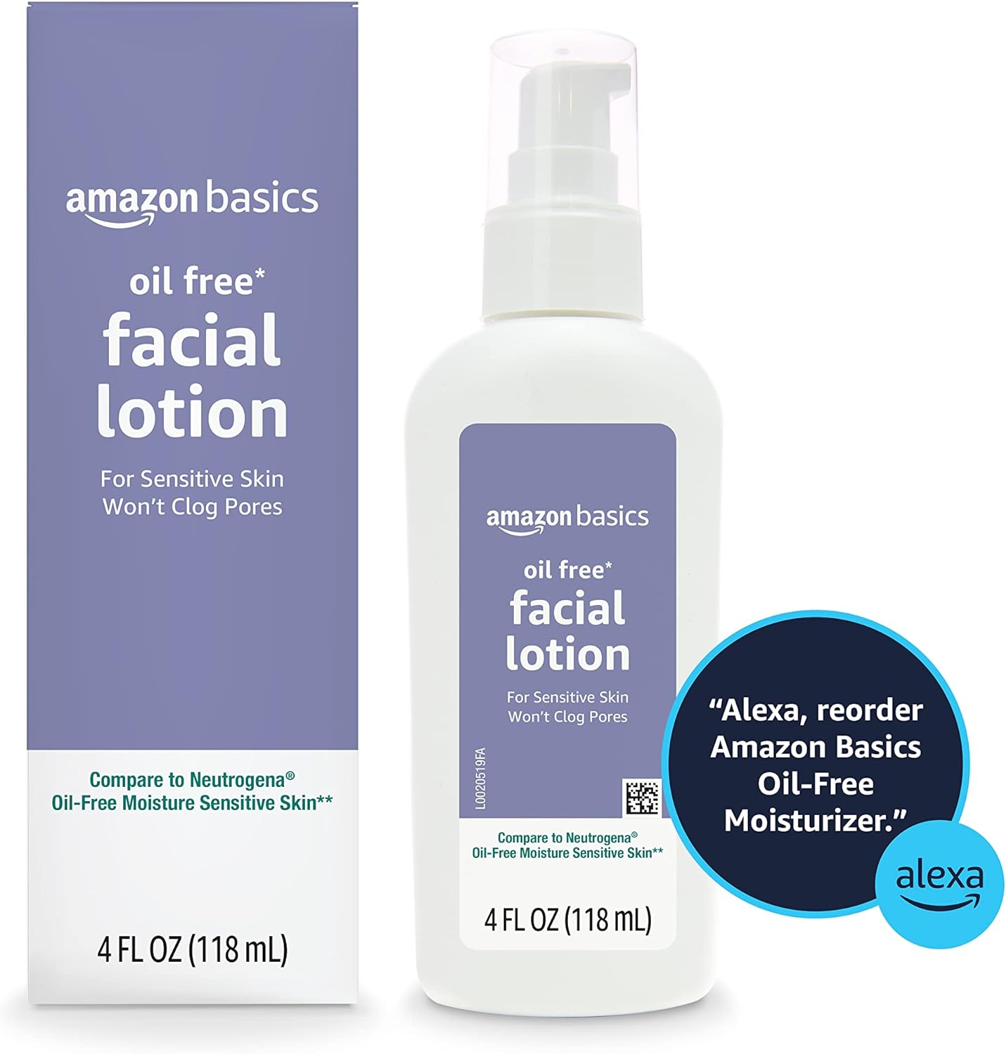 Amazon Basics Oil-free Facial Moisturizer for Sensitive Skin, Fragrance Free, Non-Comedogenic, 4 Fluid Ounce (Previously Solimo) - Image 6