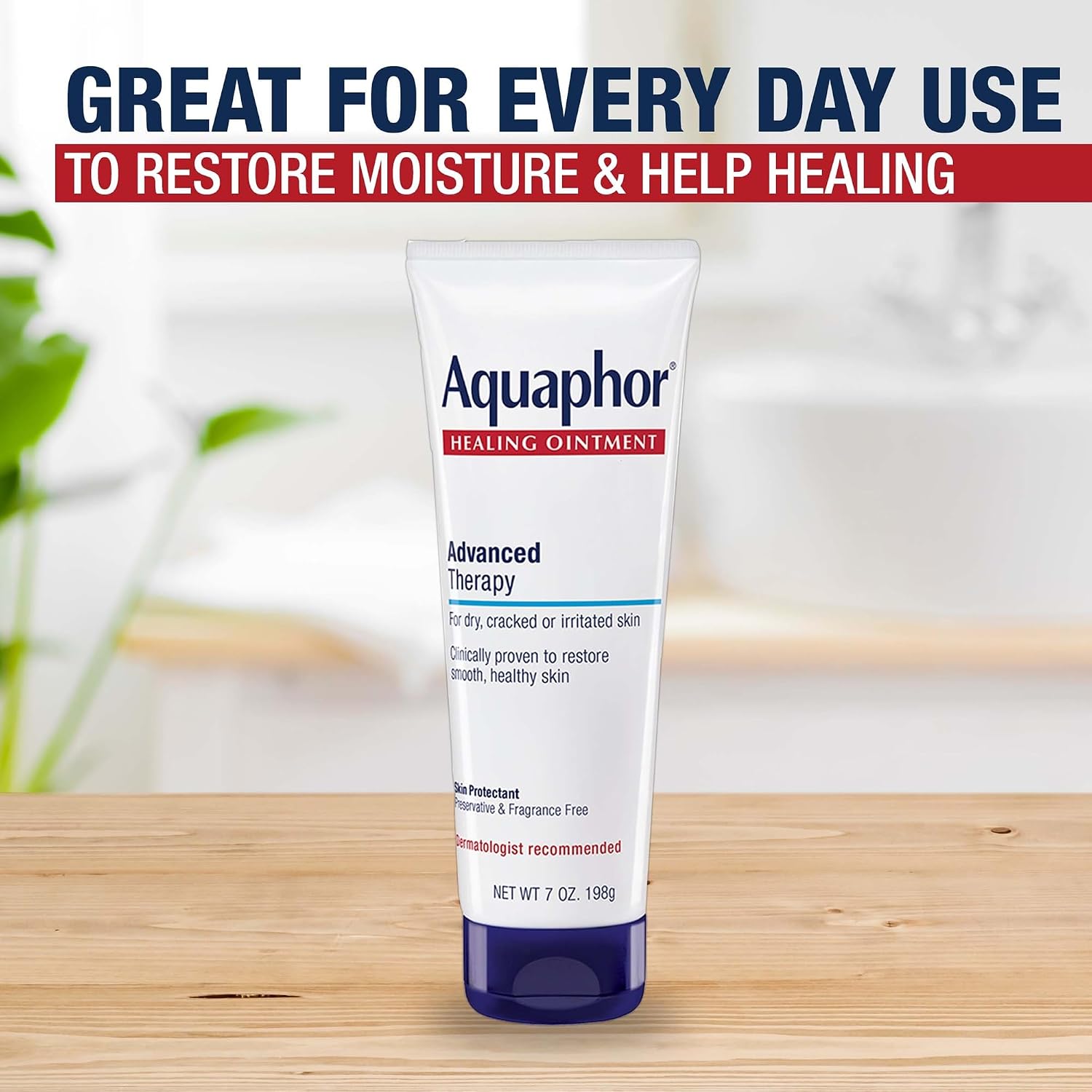 Aquaphor Healing Ointment Advanced Therapy Skin Protectant, Dry Skin Body Moisturizer, 7 Oz Tube - Image 11