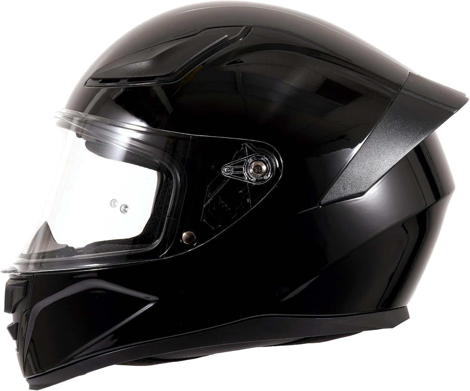 DOT Dual Visor Low Weight Adult Full Face Motorcycle Helmet (Gloss Black M) | Airflow ABS Shell, Quick-Release Buckle, Washable Liner, for Men Women - Image 4