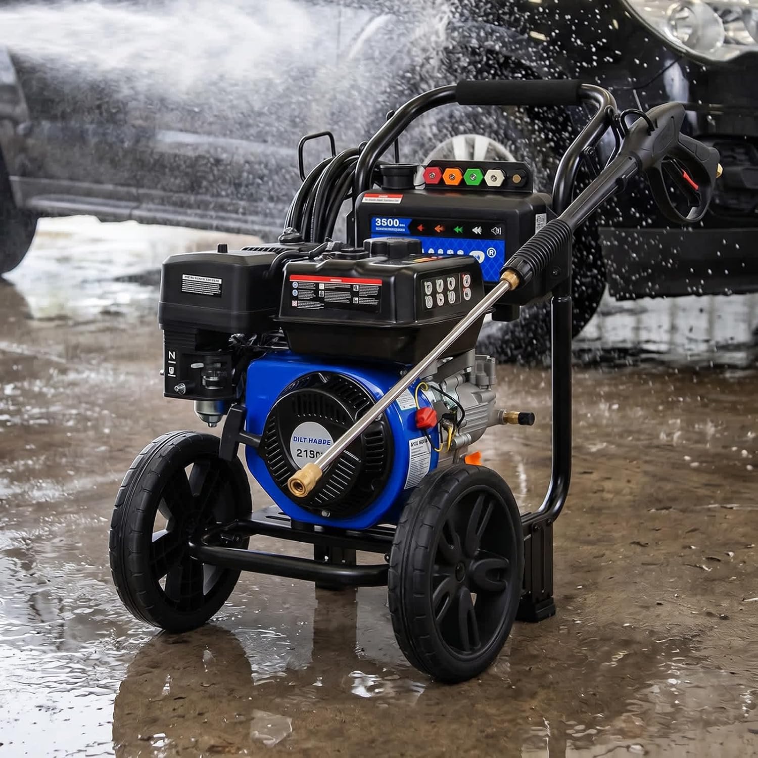 BILTHARD 3500 PSI Gas Pressure Washer, 2.6 GPM Heavy Duty Power Washer with 212cc 4 Cycle Engine, Spray Gun and Wand, 5 Quick Connect Nozzle Tips, 30 Foot Hose - Image 9