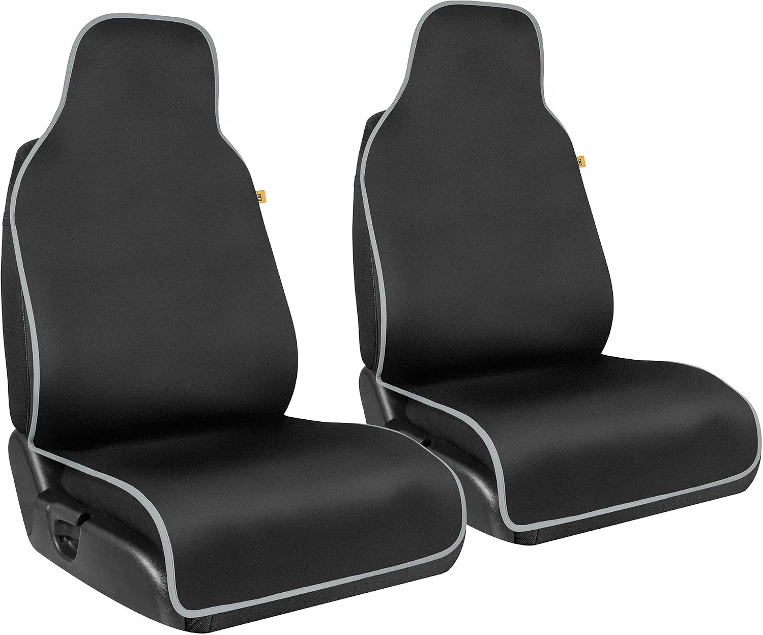 CAT® Waterproof Car Seat Covers for Front Seats, 2 Pack with Gray Trim – Durable Neoprene Seat Covers for Cars, Universal Fit for Most Cars Trucks SUV, Ideal Seat Protector for Vehicle Car Seats - Image 2