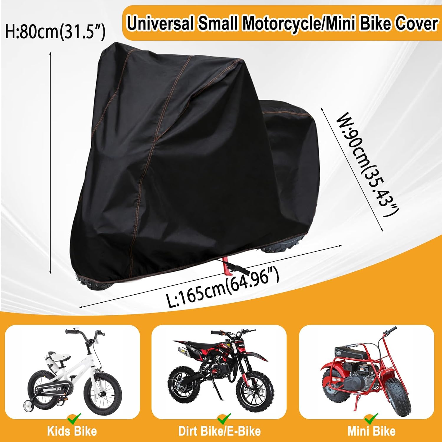 Chikia Mini Bike Cover Outdoor,Minibike Cover Waterproof,Compatible with Coleman CT200U CT200U-EX BT200X RT200 B200R B200RSV Massimo Baja Trail Master Accessories,Protection,Dustproof - Image 3