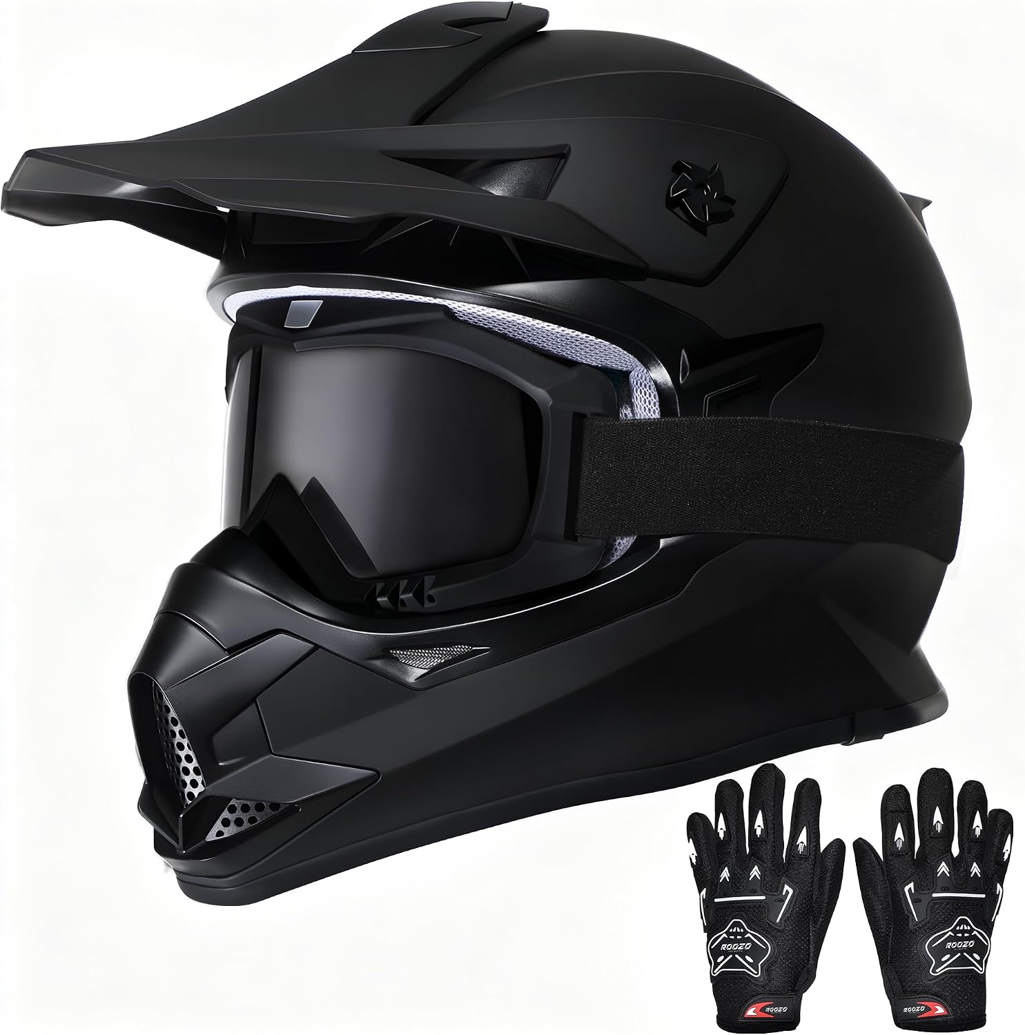 Kids Dirt Bike Helmets Youth ATV Helmet, Kids Motocross Helmet DOT Approved | Full Face Riding Gear Set with Goggles, Gloves & Visor for Teens, Fits Dirtbike, Off Road, UTV, BMX, Four Wheeler, Motorcycle - Image 2