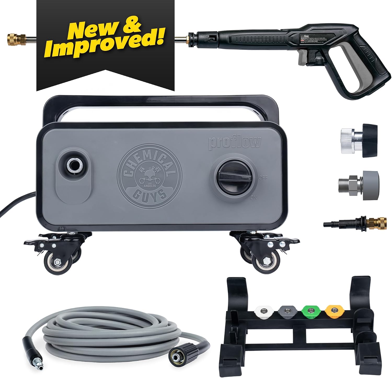 Chemical Guys Electric Pressure Washer PM2000 PRO – 2030 PSI, 1.77 GPM, 25’ Flex Hose, Compact Design, 360° Casters, Standard Connections, Cable Storage – EQP411 - Image 3