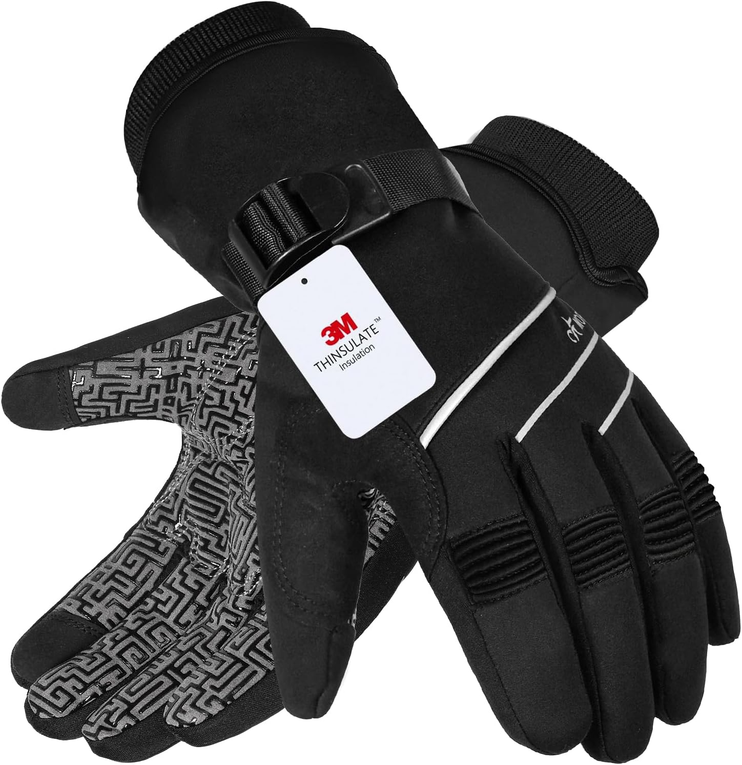 Waterproof & Windproof -30°F Winter Gloves for Men/Women, 3M Thinsulate Thermal Gloves Touch Screen Warm Gloves for Skiing,Cycling,Motorcycle,Running - Image 2