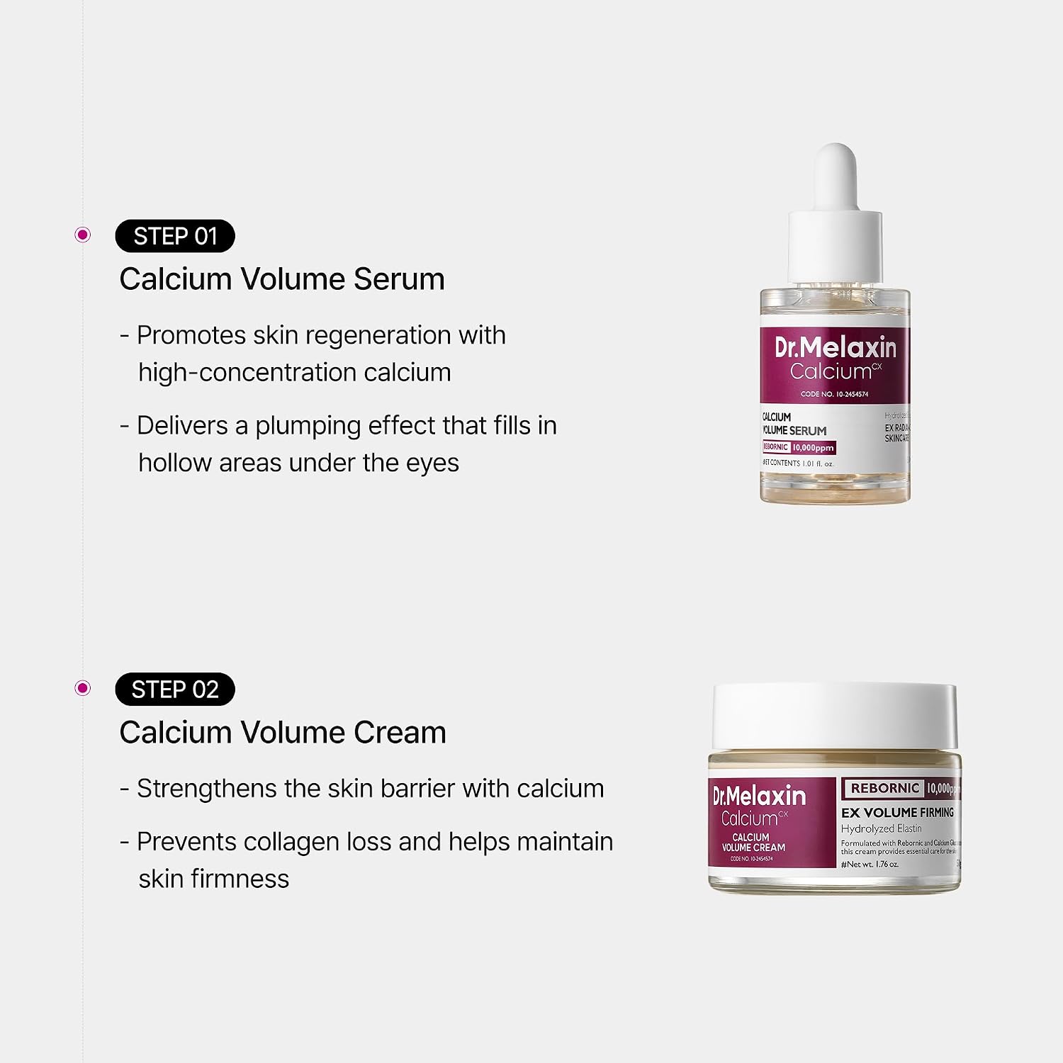 Dr.Melaxin Calcium Intense Firming Cream with Collagen & Elastin, Lifting & Volumizing Face Cream for Sagging Skin, Niacinamide for Plumping Care, 1.69 fl.oz - Image 7