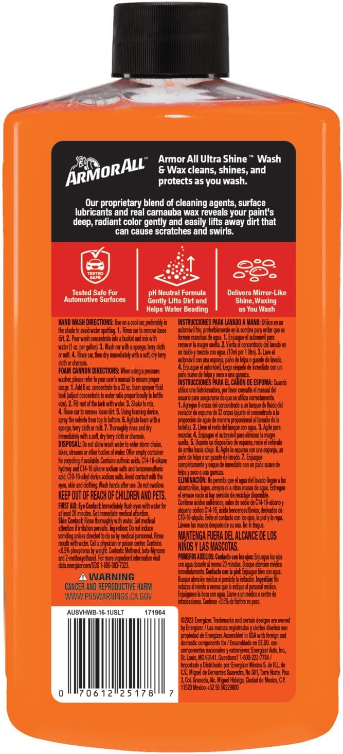 Armor All Ultra Shine Car Wash and Wax, Car Wax and Cleaner for Cars, Trucks and Motorcycles, 16 Fl Oz - Image 9
