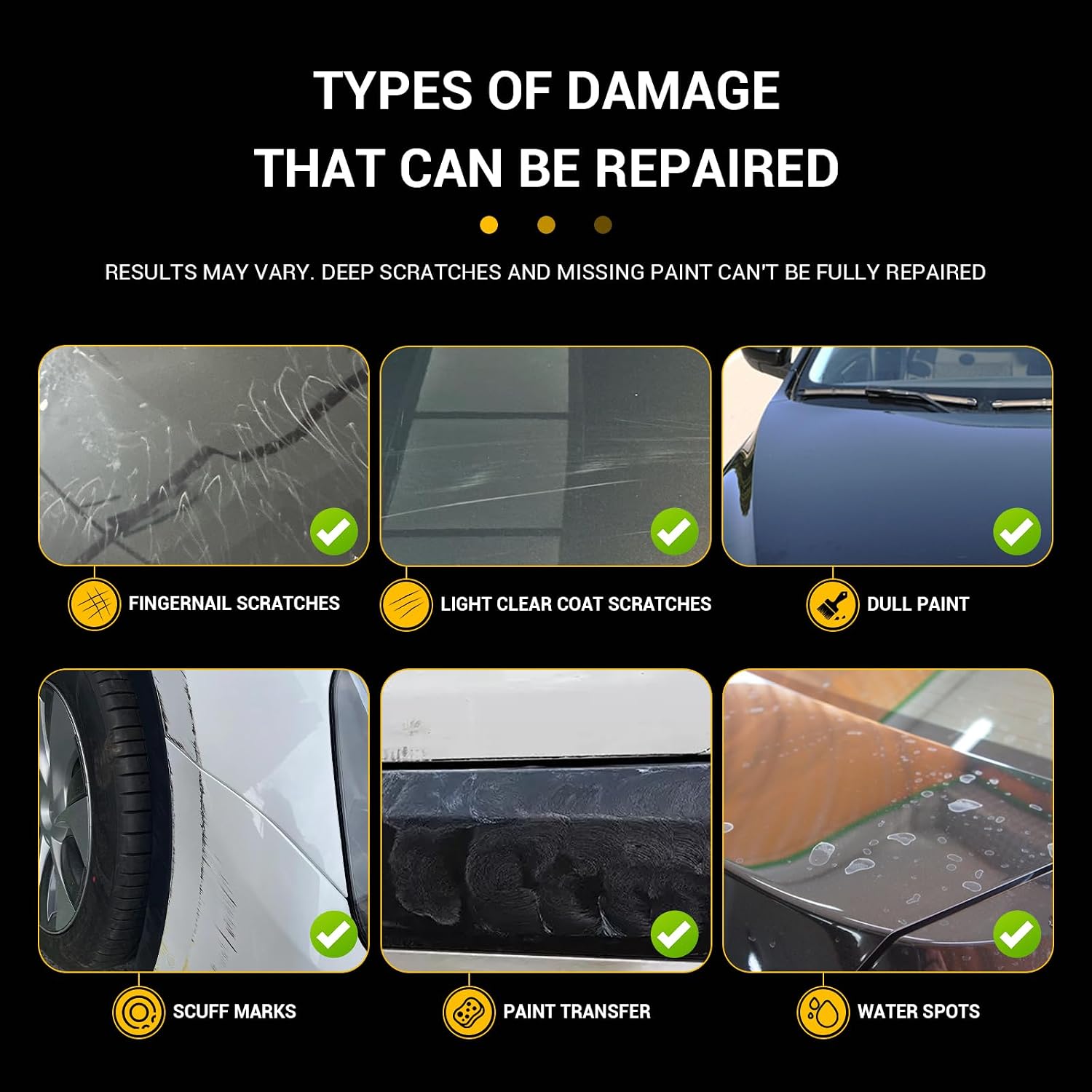 Car Scratch Remover for Vehicles, Scratch Repair Wax, Rubbing & Polishing Compound, Easily Removes Surface Scratches, Effectively Reduces Swirl Marks for Cars and Other Vehicles, 3.4oz/100ml - Image 7