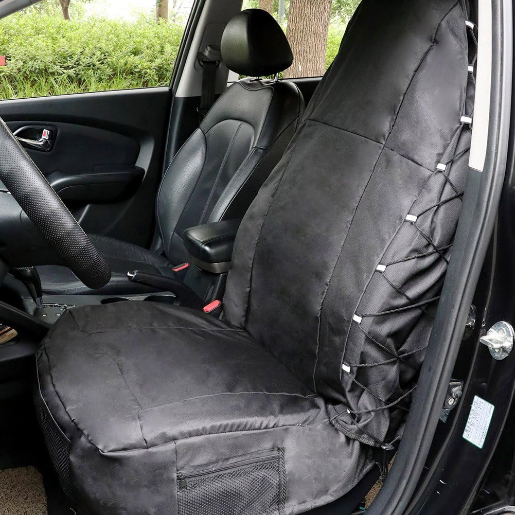 TIROL Semi Truck Seat Cover Waterproof Highback Seat Cover for Trucks 1PC | Heavy Duty, Front, Canvas Semi Seat Covers, Compatible with Freightliner, Cascadia, Peterbilt, Kenworth, Volvo, Work Truck - Image 3