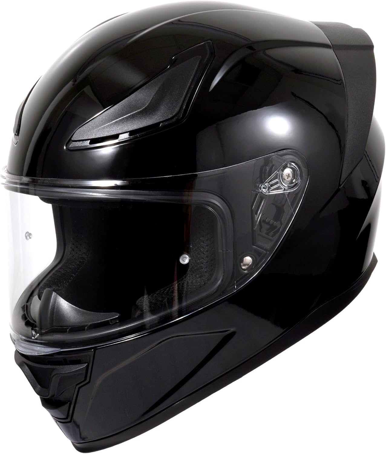 DOT Dual Visor Low Weight Adult Full Face Motorcycle Helmet (Gloss Black M) | Airflow ABS Shell, Quick-Release Buckle, Washable Liner, for Men Women - Image 3