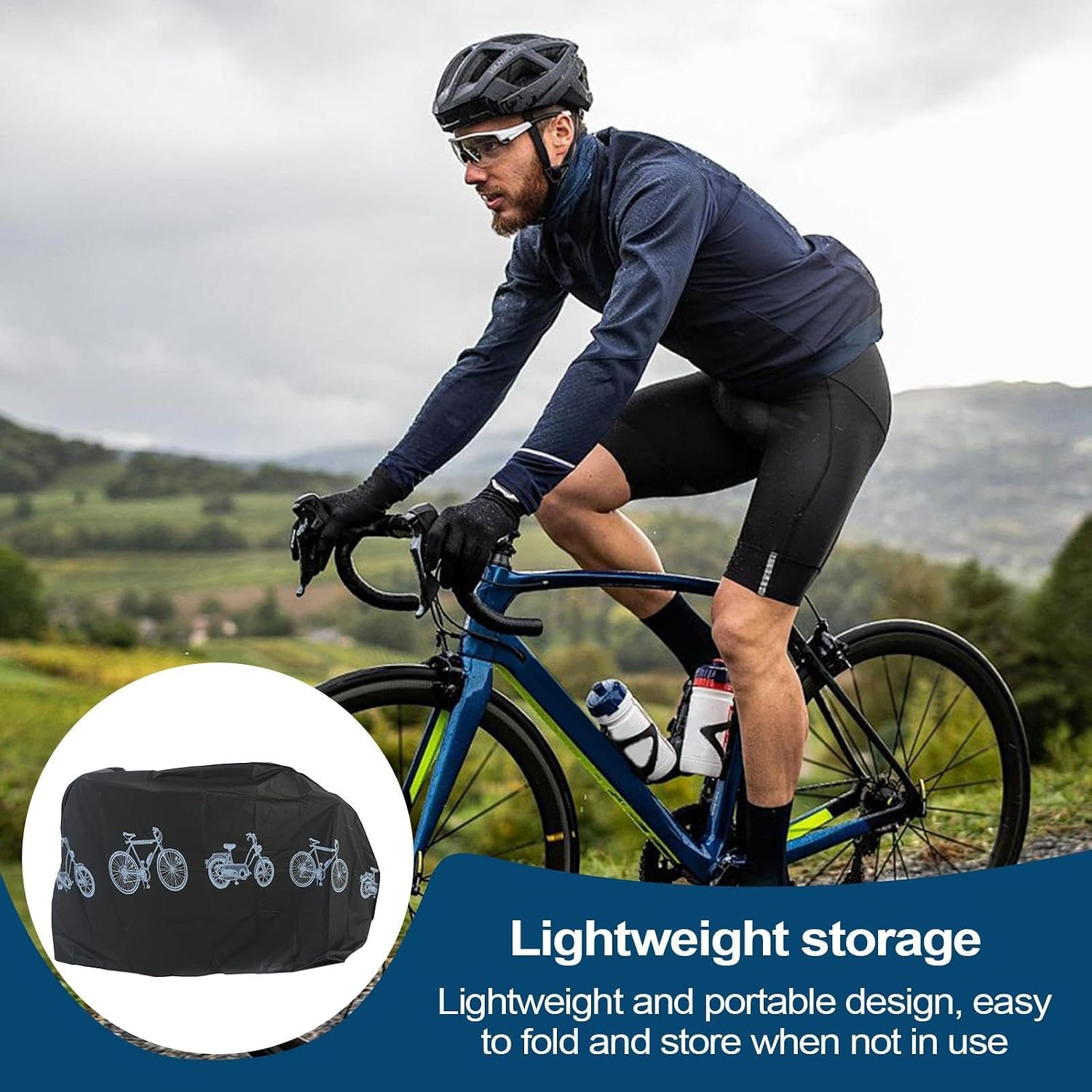 Bike Bicycle Cover Waterproof Dustproof- 190T Bike Cover for 1 or 2 Bikes, Indoor and Outdoor Use, Bike Cover Rain Sun UV Wind Snow Proof Resistant - Image 8