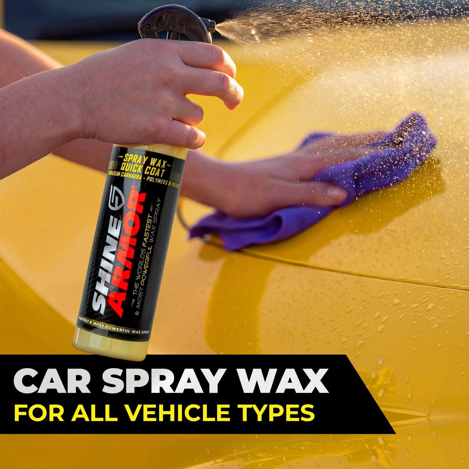 Car Spray Wax for Car Detailing - Quick and Easy Carnauba Liquid Car Wax Spray for Instant Gloss and Protection - Multi Surface Premium Brazilian Carnauba Car Wax Polish for All Vehicle Types - Image 5
