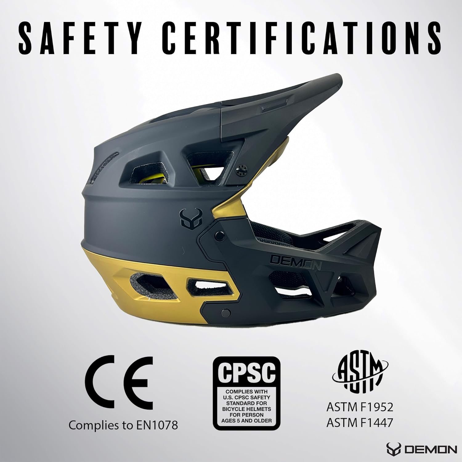 Demon United Podium X MIPS Full Face Mountain Bike Helmet- Removable Fit Pad Options- Advanced Venting System-Lightweight - Fullface DH BMX MTB Helmet - Image 7