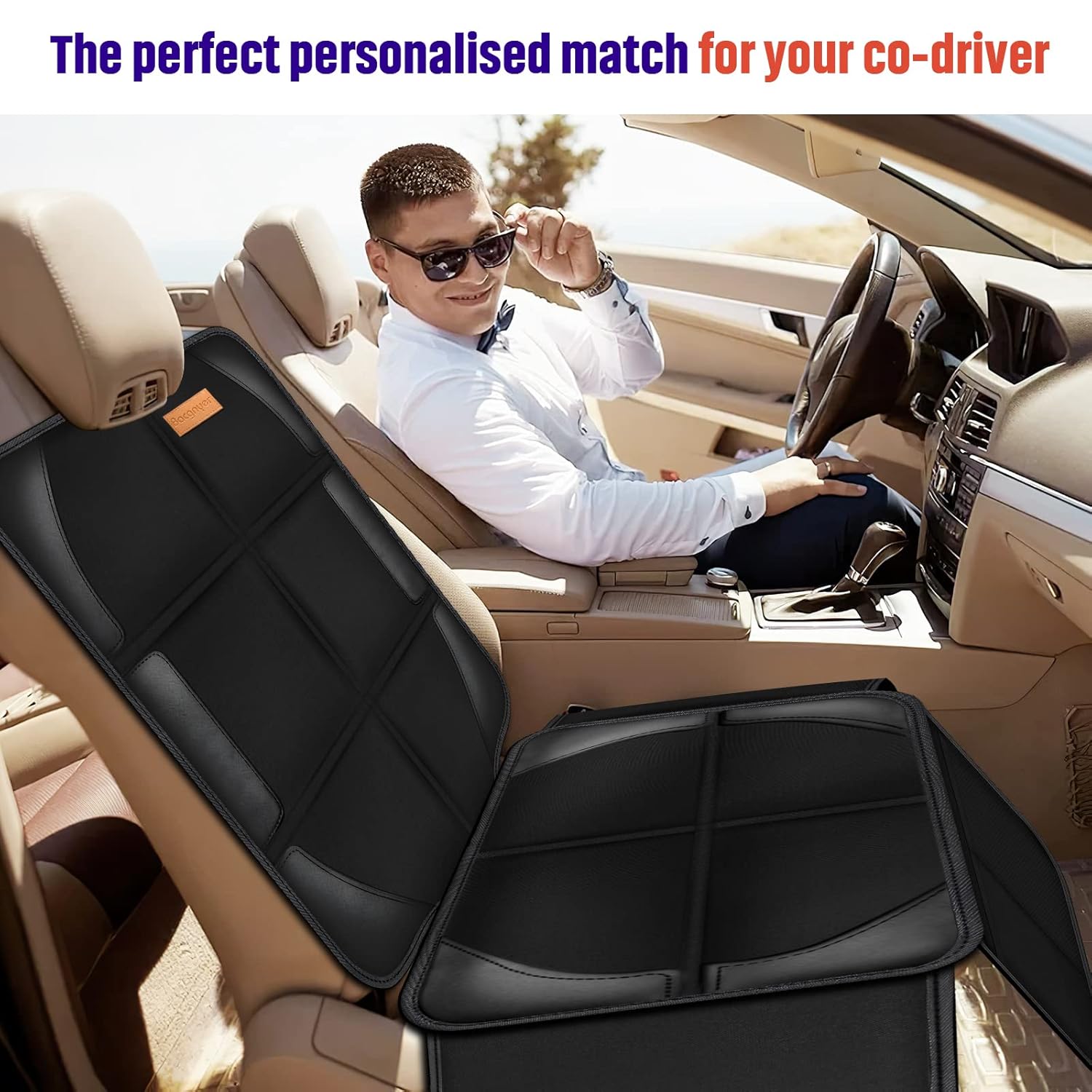 Bacgnyer Car Seat Protector, 2 Pack of Seat Protectors, Thickest Padded 600D Fabric Padding, Waterproof, Durable, Anti Slip Backing, Child Seat Protection, Suitable for Babies, Toddlers, Children - Image 7