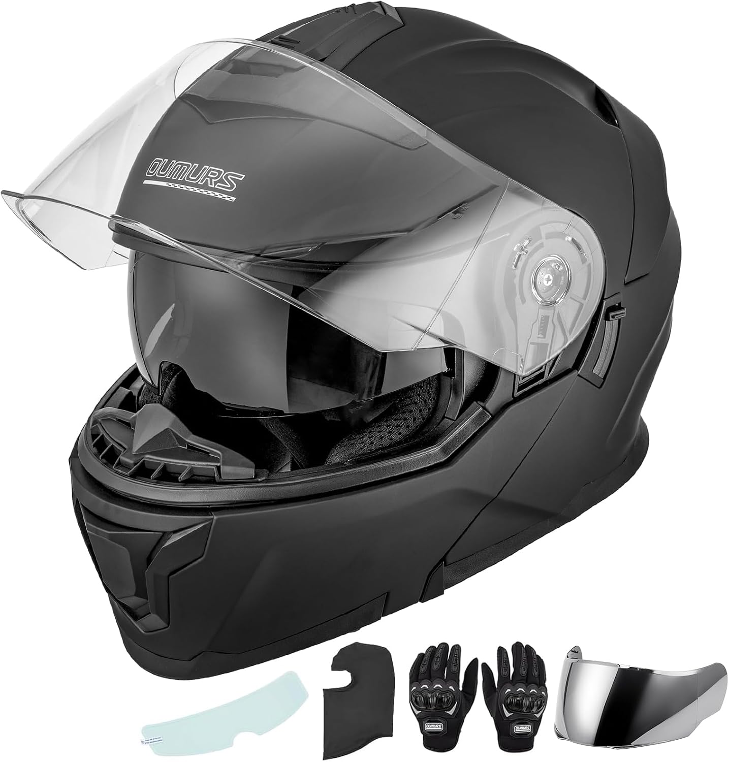 OUMURS Modular Motorcycle Helmets Full Face Flip up Street Bike Motorcycle Helmet for Unisex Adult Model 912 - Image 2