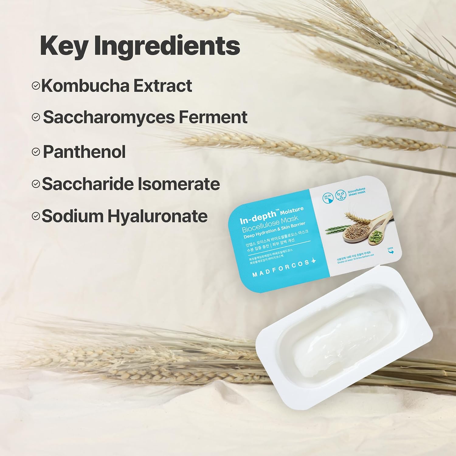 In-depth Moisture Bio-Cellulose Korean Hydrating Mask, 10 Sheets - Image 8