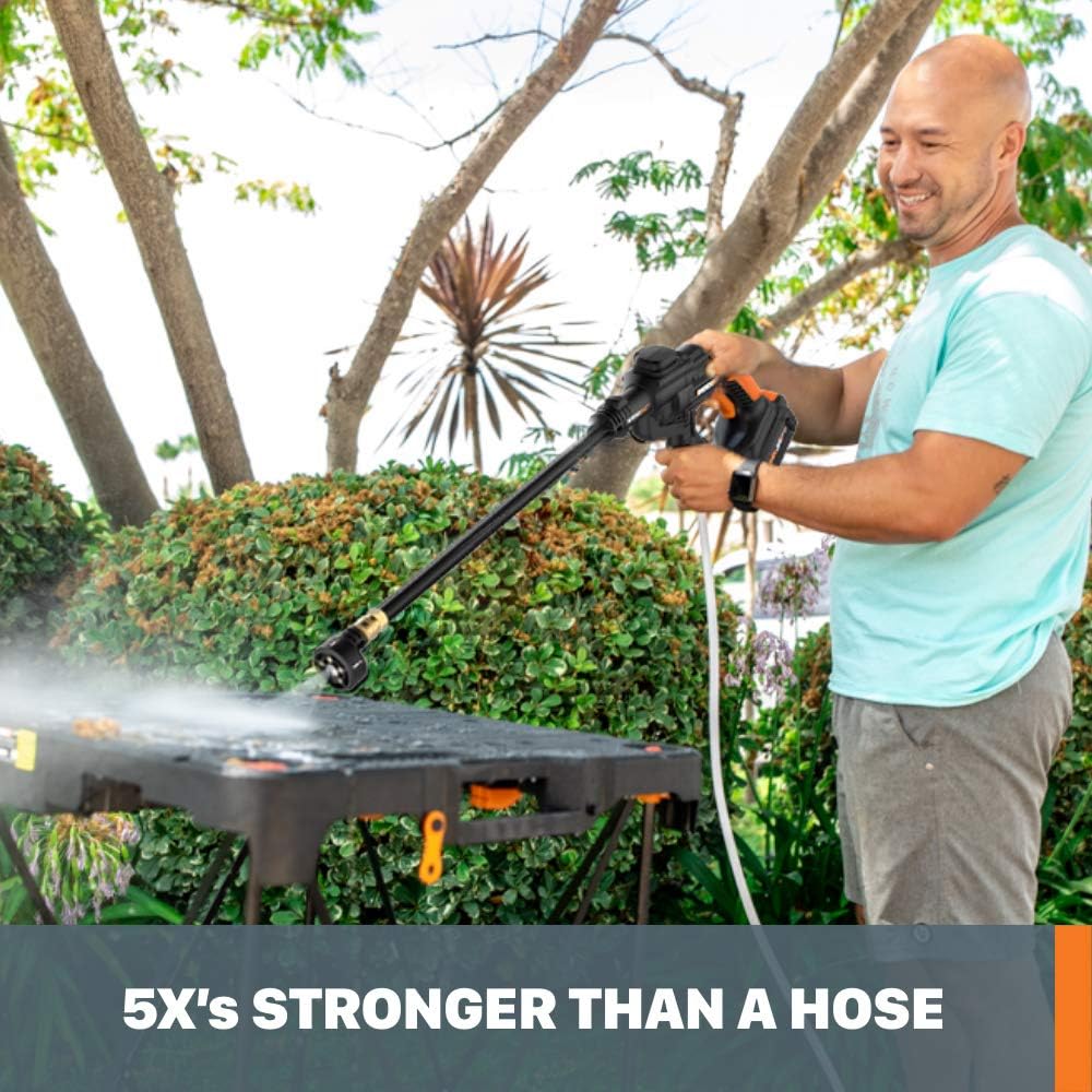 WORX Cordless Pressure Washer, 20V 320 PSI Power Washer, WG620.9 | Battery & Charger Not Included; portable Hydroshot cleaning using a remote water source; PowerShare. - Image 7