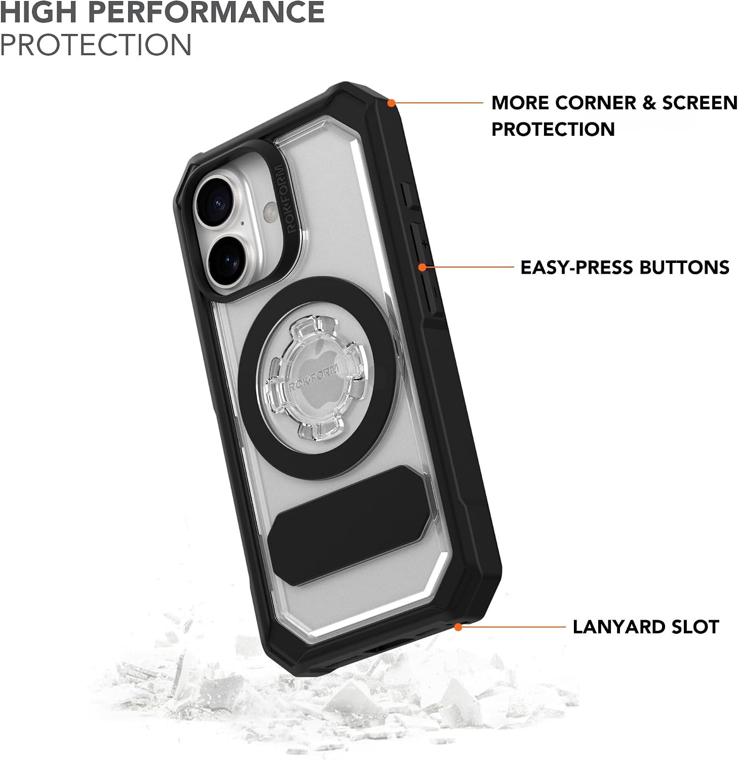 Rokform iPhone 16 Crystal Case + Magnetic Fuzion Wallet - Image 3