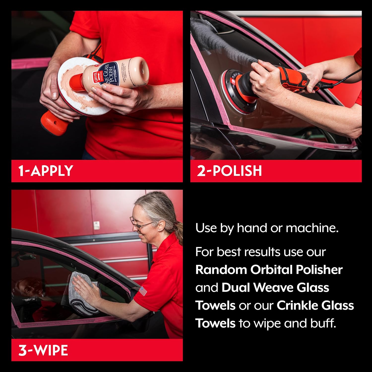 Griot's Garage Fine Glass Polish, Car Window, Windshield Polishing Cleaner for Automotive and Home, Removes Stains and Water Spots, 11017, 16 oz - Image 5