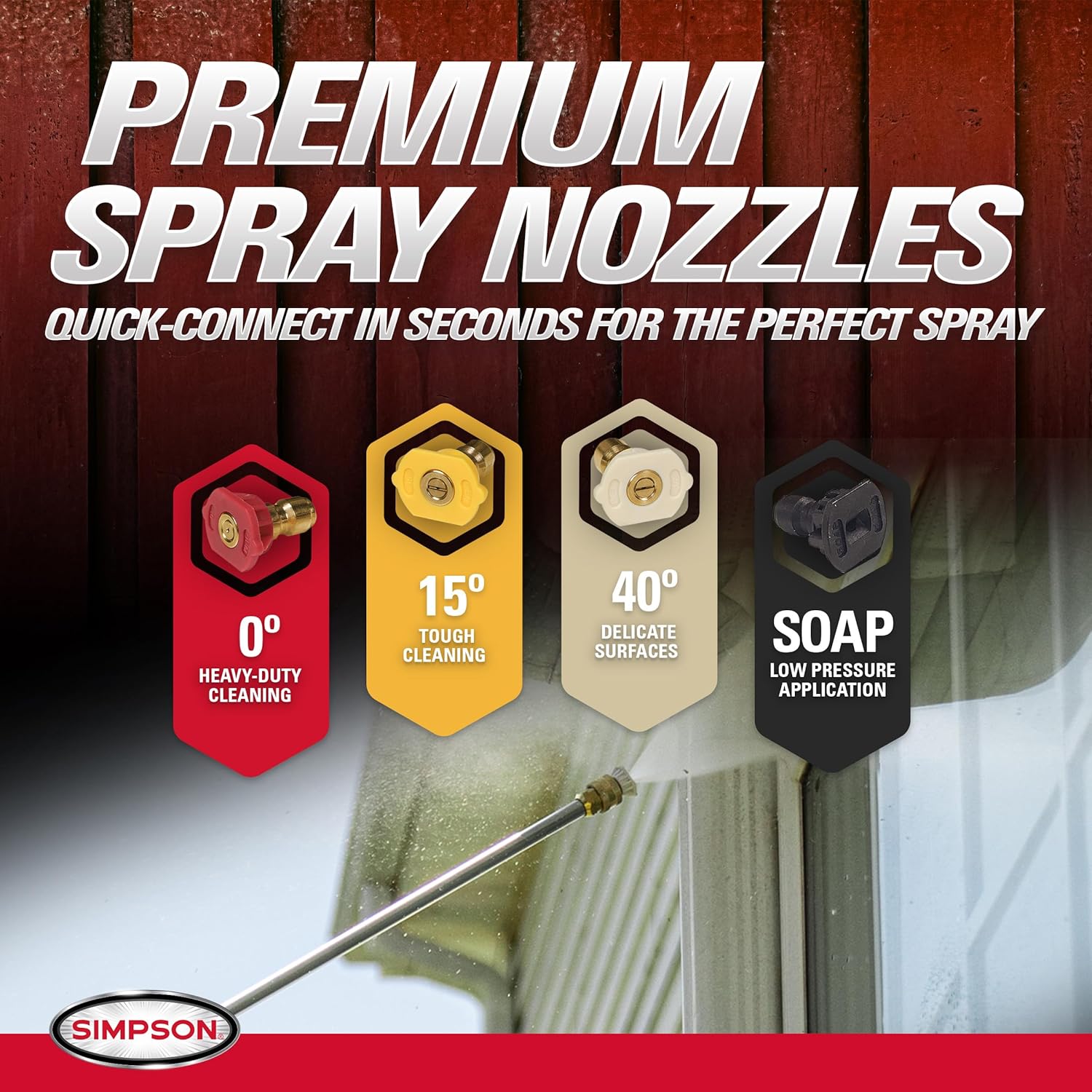 Simpson Clean Machine 3200 PSI Gas Pressure Washer, 2.5 GPM, Turbo Nozzle | Gas Power Washer For Homeowners. Axial Cam Pump, Built-in Soap Tank, Turbo Nozzle, 25' Hose. 49-State Compliant. CM61456 - Image 6