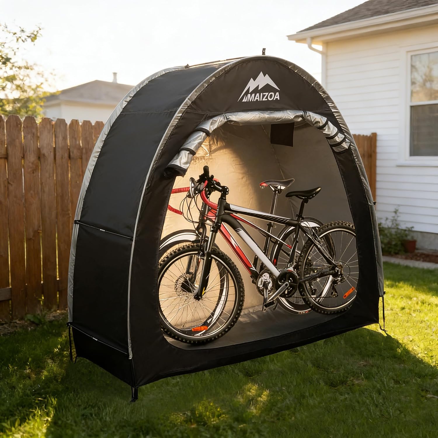 Bike Cover Storage Tent, Outdoor Portable Storage Tent | 210D Oxford Fabric PU4000 Waterproof for 2-3 Bikes, Suitable for Storing Bicycles,Motorcycles,Garden Tools,Various Tools - Image 10