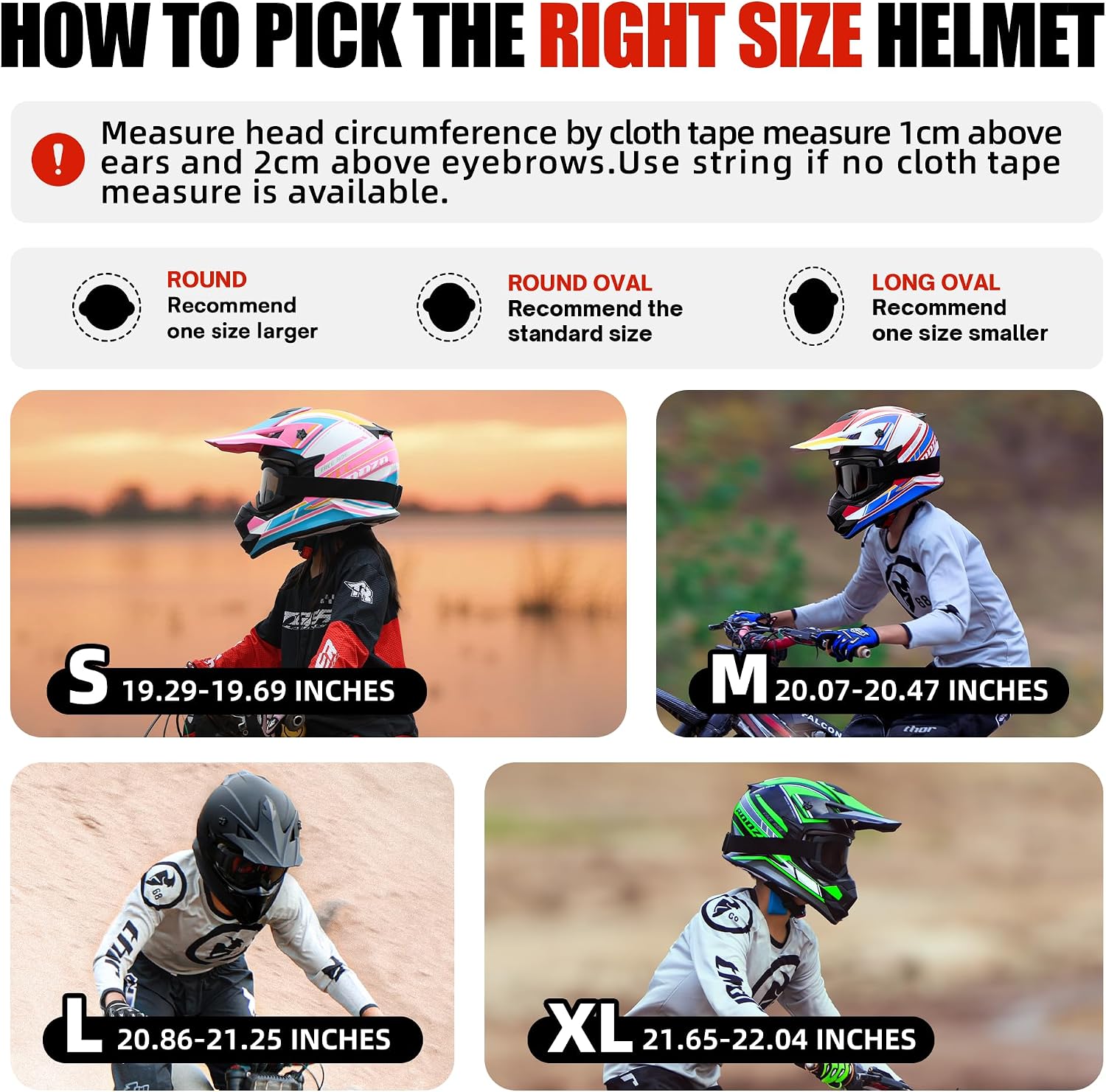 Kids Dirt Bike Helmets Youth ATV Helmet, Kids Motocross Helmet DOT Approved | Full Face Riding Gear Set with Goggles, Gloves & Visor for Teens, Fits Dirtbike, Off Road, UTV, BMX, Four Wheeler, Motorcycle - Image 7