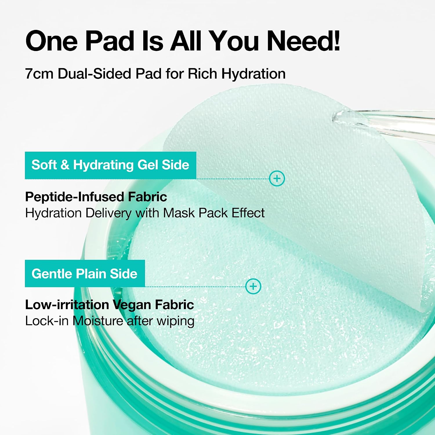 Anua PDRN 100 Hyaluronic Acid, Hydrating Dual-Textured Toner Pads, Salmon DNA & Collagen Face for Glass Skin Glow & Makeup Prep, Sensitive & Dry Skin, Korean Skincare, 6.1 fl oz, 60 Count - Image 6