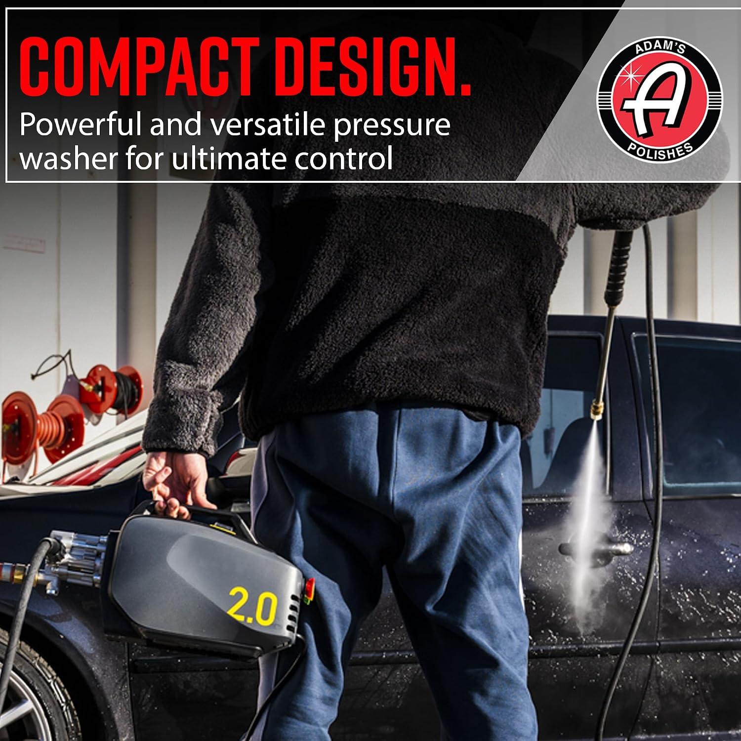 Adam's Polishes Active Pressure Washer 2.0 & Mega Foam Car Soap (5 Item) Powerful, Lightweight, Portable Electric Pressure Washer Sprayer | 1800 PSI, 2.0 GPM | for Car Home Auto Patio RV Motorcycle - Image 6