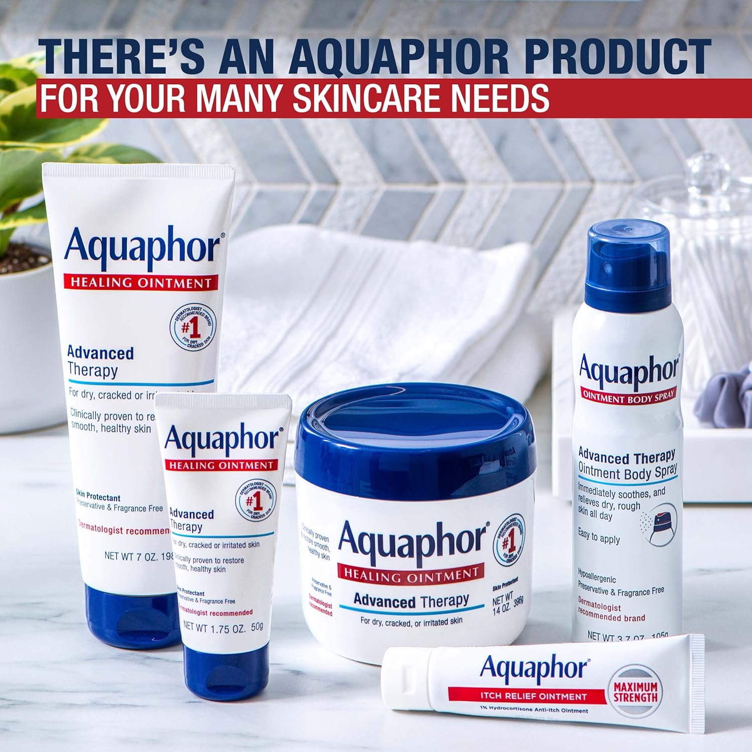 Aquaphor Healing Ointment Advanced Therapy Skin Protectant, Dry Skin Body Moisturizer, 7 Oz Tube - Image 14