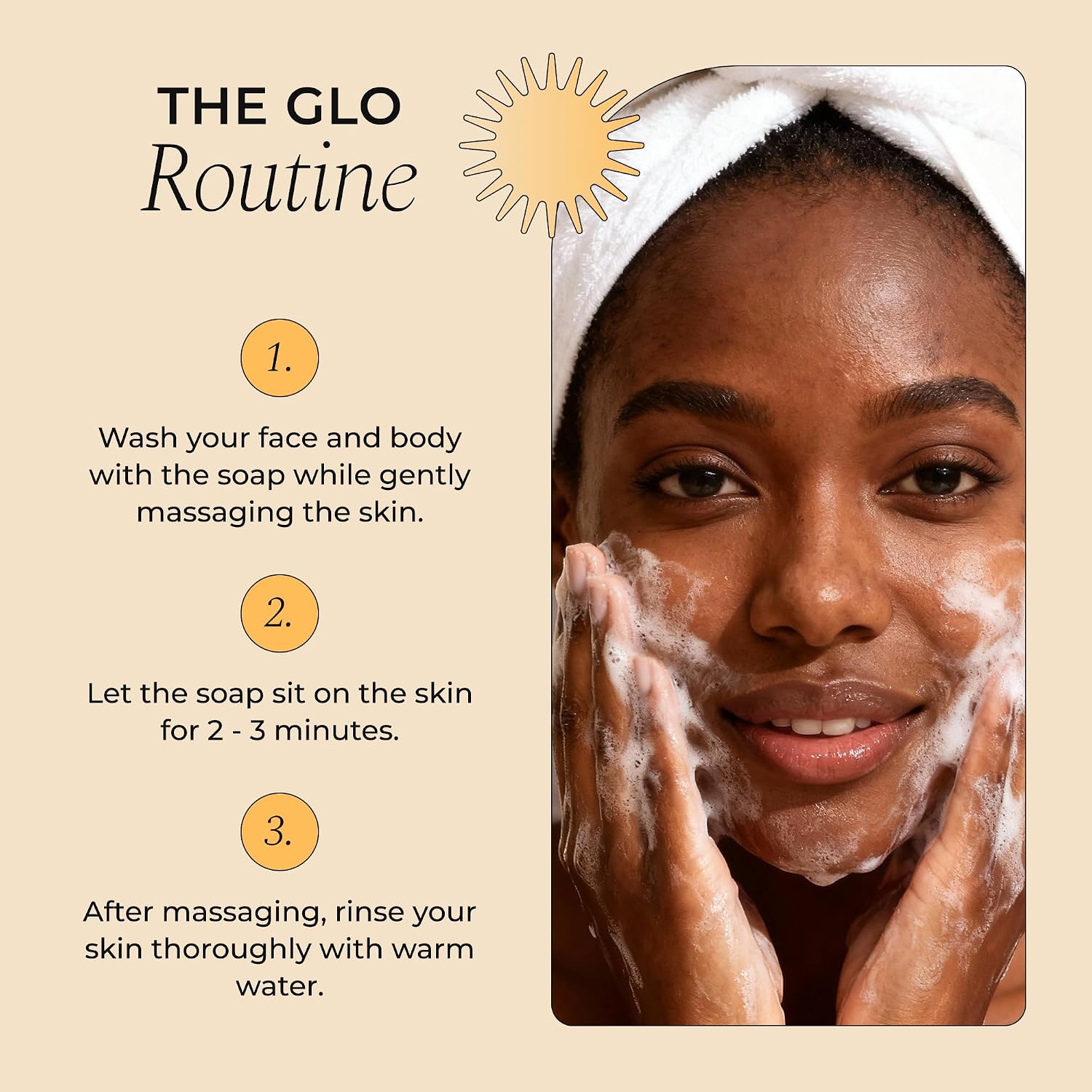 Glo Melanin Turmeric Brightening Soap with Vitamin C, Alpha Arbutin & Oats | 113g, For Face - Body - Dark Spots, All Natural, Vegan, Paraben-Free, Sulfate-free, For Melanin-Rich Skin, Made in USA - Image 9
