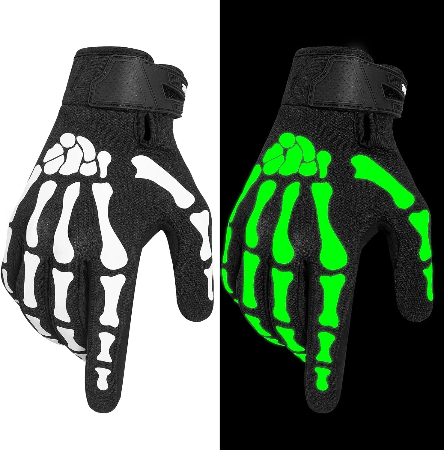 RIGWARL Motorcycle Gloves for Men and Women, Breathable Dirt Bike Gloves with Non-Slip Palm, Skeleton Motorcycle Riding Glove - Image 2