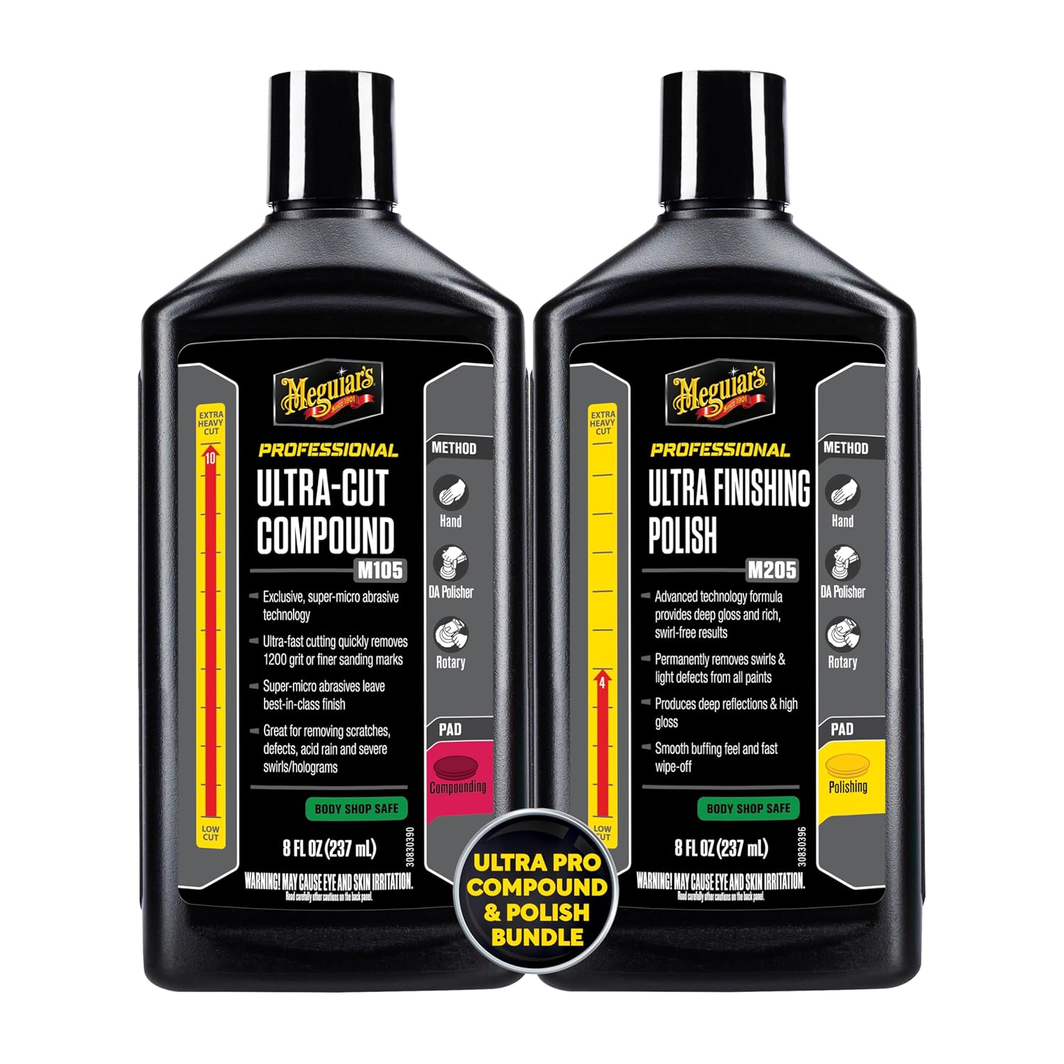Meguiar’s Mirror Glaze Bundle, Polishing Compound Kit —Includes Ultra-Cut Compound And Ultra-Finishing For Scratch-Free Exterior Gloss; For Car Paint On Cars, Trucks & Suvs - Image 2