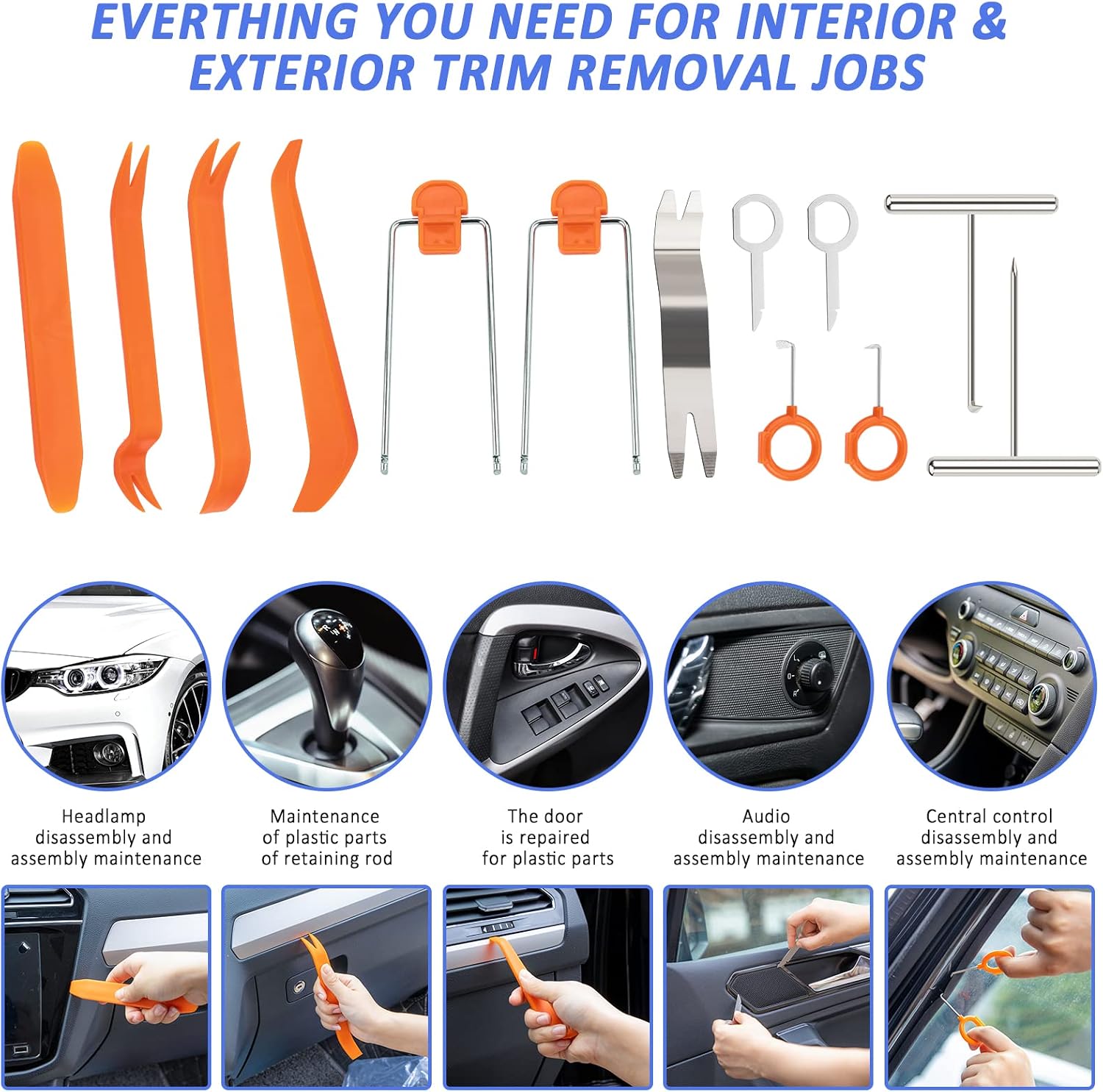 126pcs Roadside Emergency Car Kit - Auto Safety Kit Vehicle Outdoor Automotive Interior Kits with Jumper Cables - Image 4
