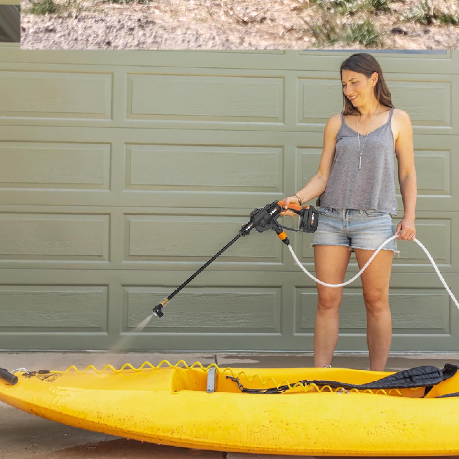 WORX Cordless Pressure Washer, 20V 320 PSI Power Washer, WG620.9 | Battery & Charger Not Included; portable Hydroshot cleaning using a remote water source; PowerShare. - Image 9