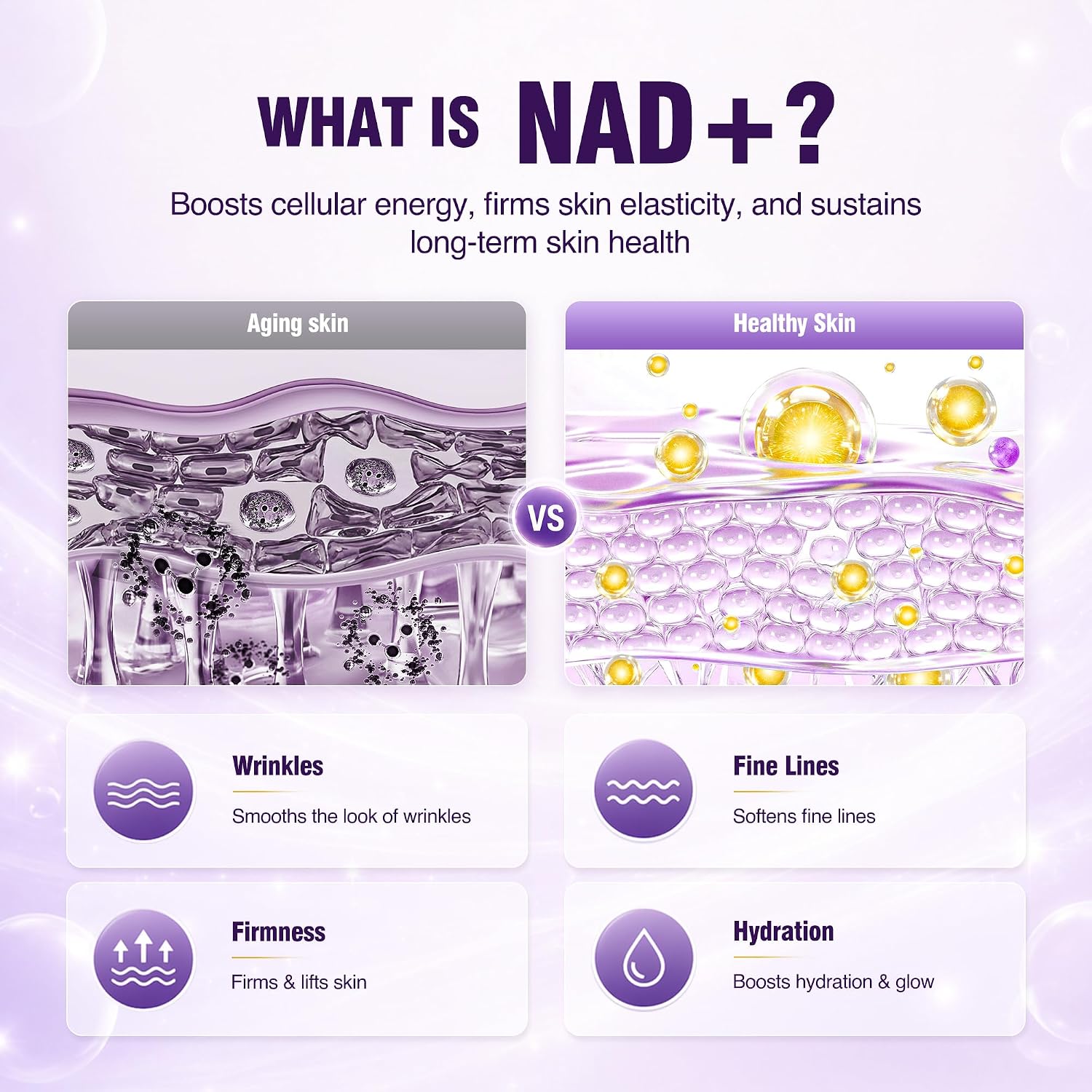 Retinol Peptide Serum for Face & Neck with NAD+ Support,Firming Collagen Skin Care for Fine Lines, Wrinkles & Hydration, Lightweight Daily Serum for Women & Men, 1.7 Fl Oz - Image 4
