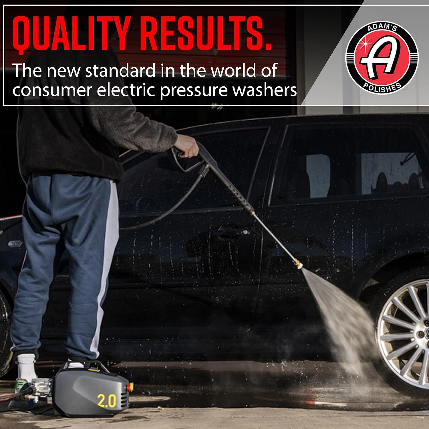 Adam's Polishes Active Pressure Washer 2.0 & Mega Foam Car Soap (5 Item) Powerful, Lightweight, Portable Electric Pressure Washer Sprayer | 1800 PSI, 2.0 GPM | for Car Home Auto Patio RV Motorcycle - Image 7