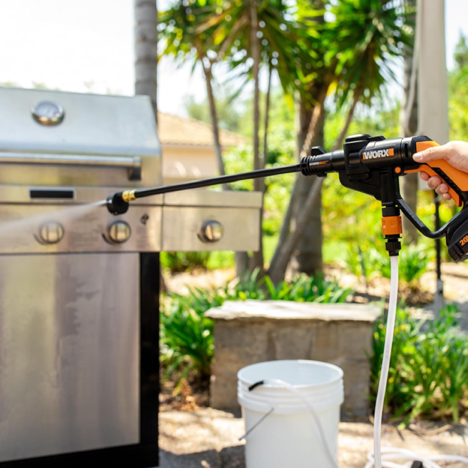 WORX Cordless Pressure Washer, 20V 320 PSI Power Washer, WG620.9 | Battery & Charger Not Included; portable Hydroshot cleaning using a remote water source; PowerShare. - Image 4