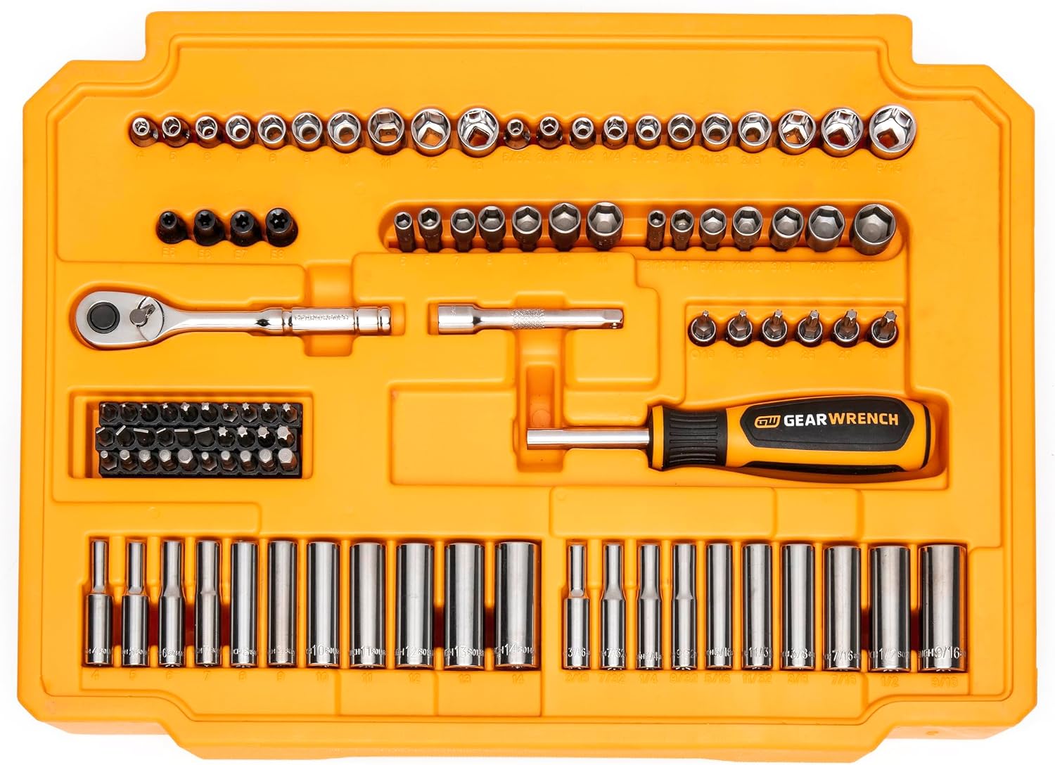 GEARWRENCH Mechanics Tool Set in 3 Drawer Storage Box, 232 Pc, 1/4 in and 3/8 in Drive, Metric/SAE | GW72LLCBMTS - Image 6