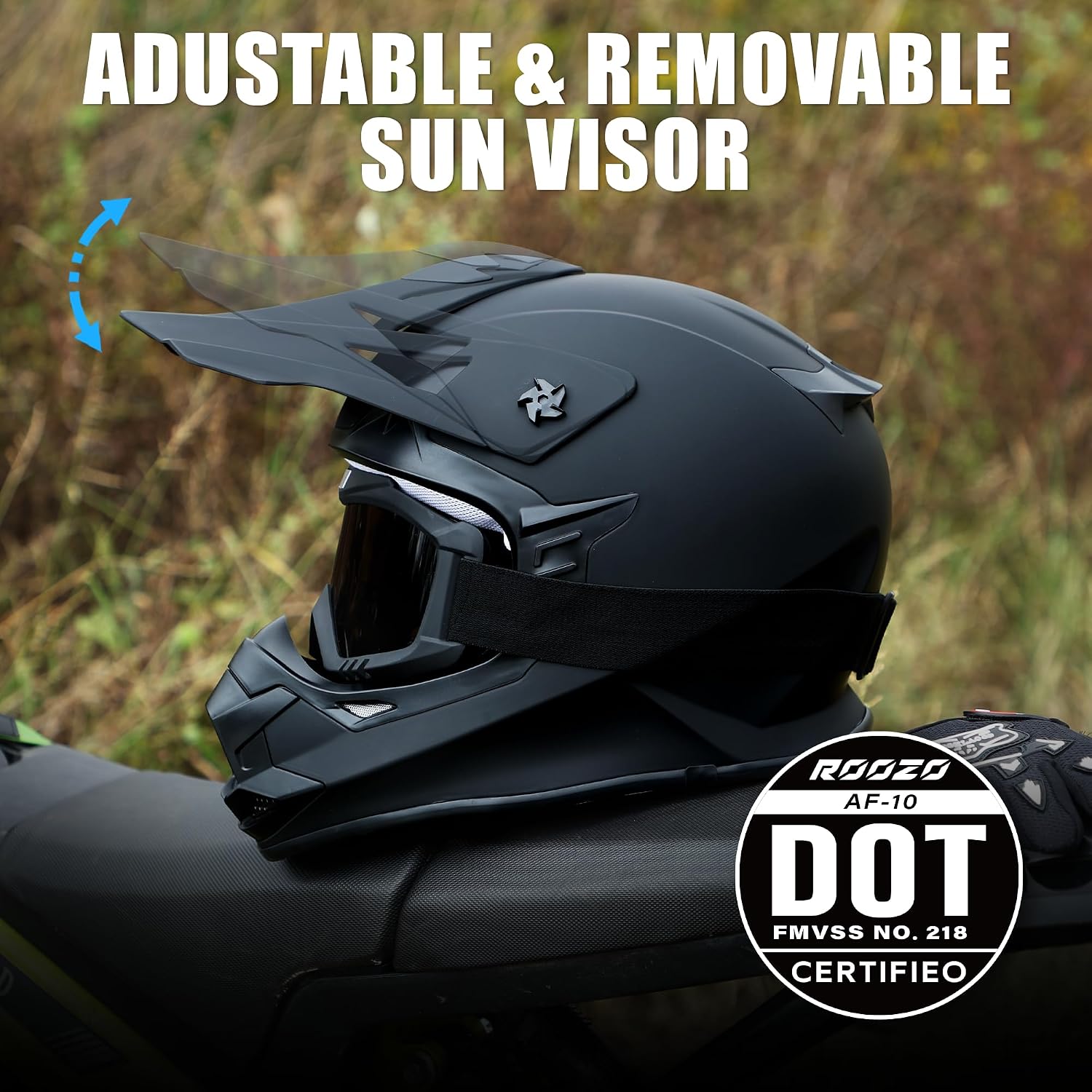 Kids Dirt Bike Helmets Youth ATV Helmet, Kids Motocross Helmet DOT Approved | Full Face Riding Gear Set with Goggles, Gloves & Visor for Teens, Fits Dirtbike, Off Road, UTV, BMX, Four Wheeler, Motorcycle - Image 5