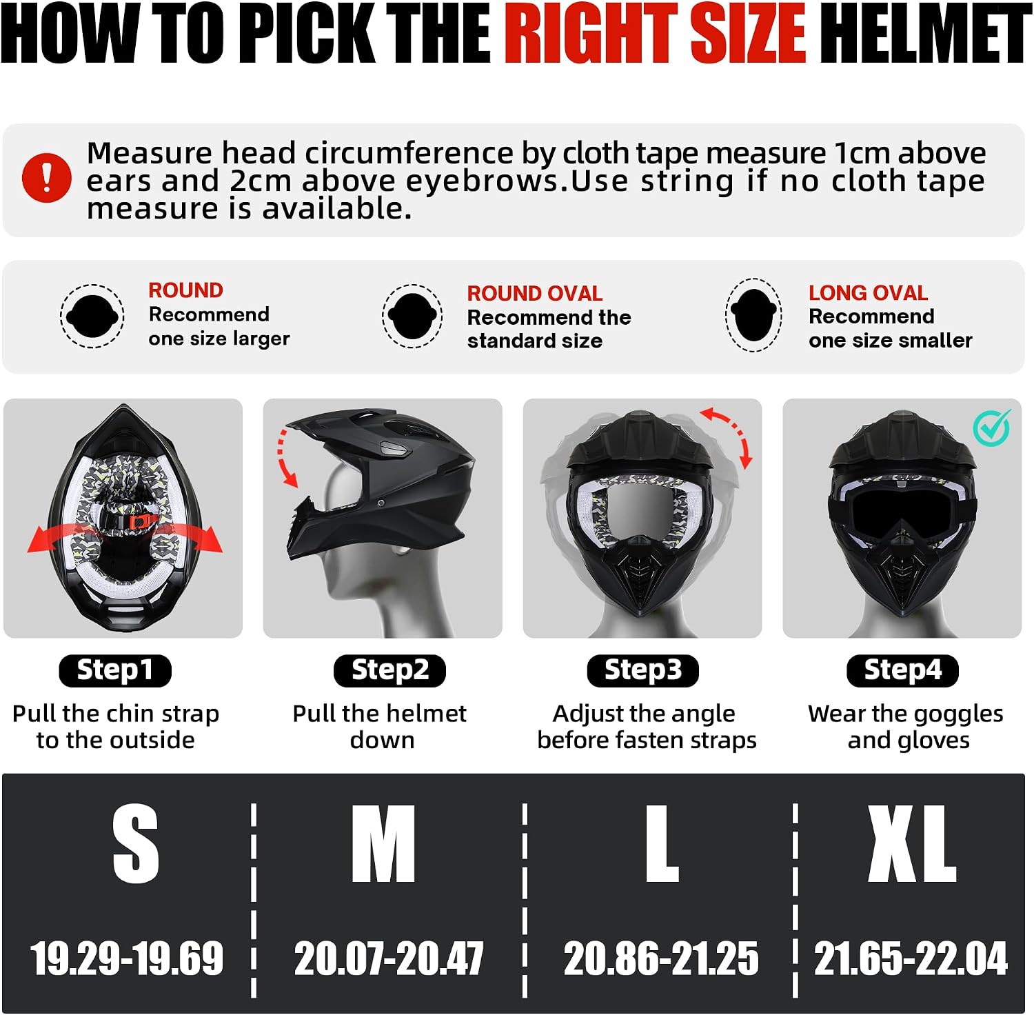DOT Approved Youth Dirt Bike Helmet with Visor for Kids, Full Face Motocross ATV Helmet Set with Goggles & Gloves, Off-Road Motorcycle Youth BMX Go Kart Riding Gear Set - Image 7