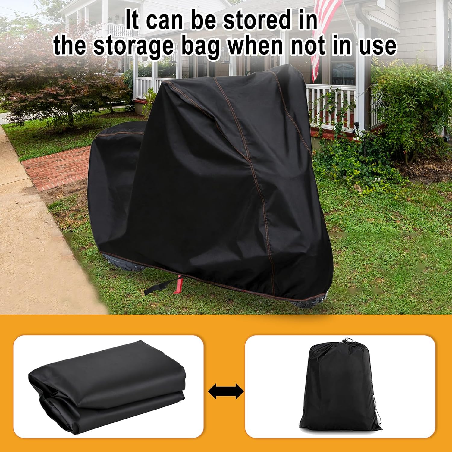 Chikia Mini Bike Cover Outdoor,Minibike Cover Waterproof,Compatible with Coleman CT200U CT200U-EX BT200X RT200 B200R B200RSV Massimo Baja Trail Master Accessories,Protection,Dustproof - Image 5
