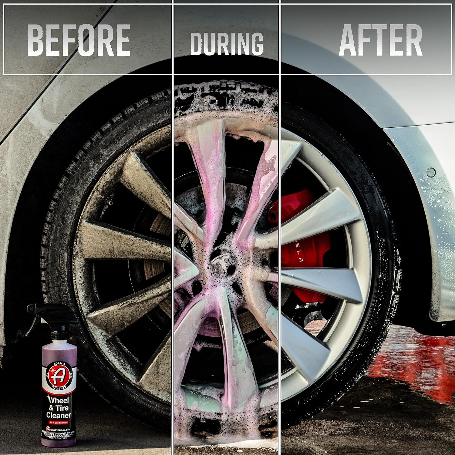 Adam's Polishes Wheel & Tire Cleaner Gallon - Professional All in One Tire & Wheel Car Wash Wheel Well Cleaning Spray for Car Detailing | Safe On Most Rim Finishes - Image 3