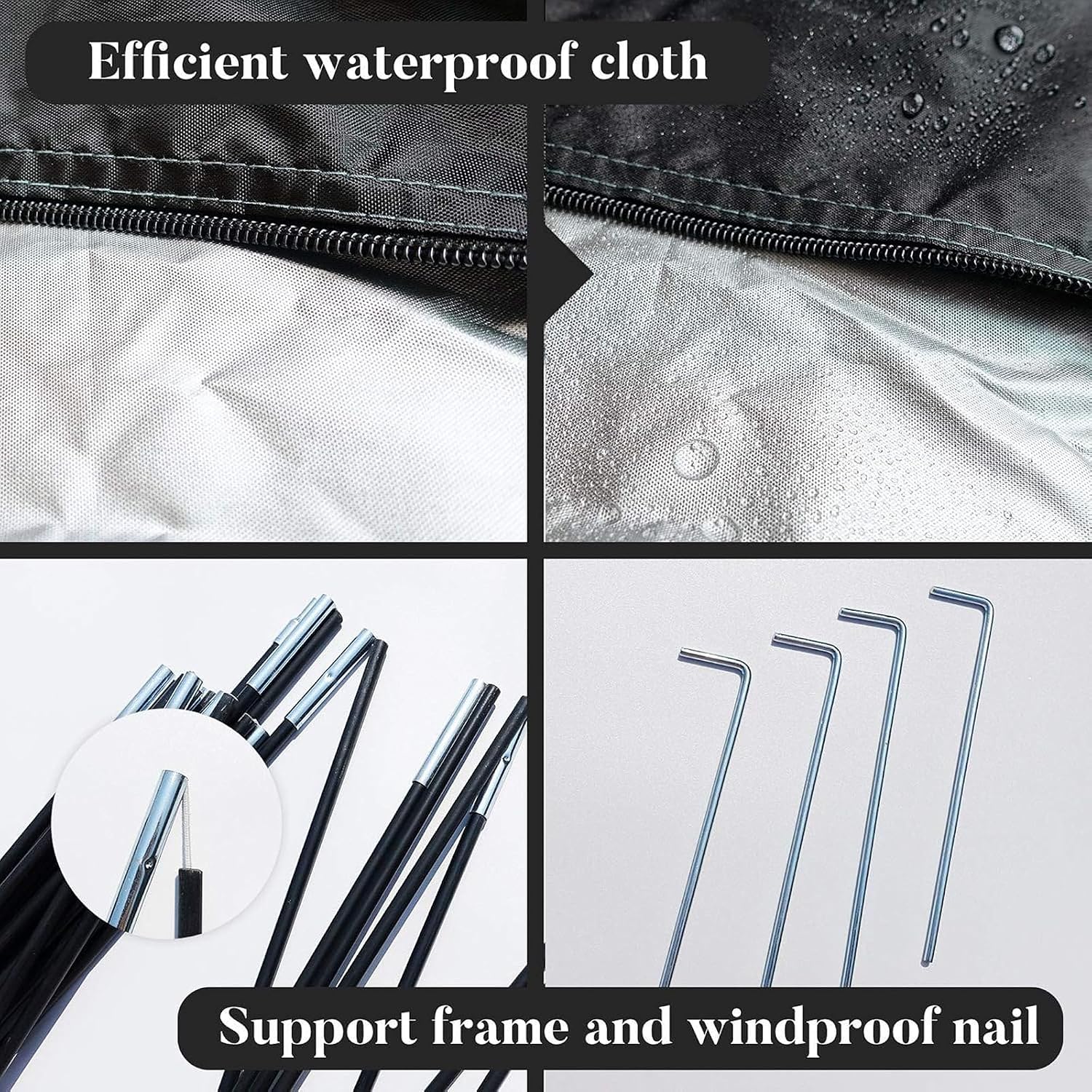 Bike Cover Storage Tent, Outdoor Portable Storage Tent | 210D Oxford Fabric PU4000 Waterproof for 2-3 Bikes, Suitable for Storing Bicycles,Motorcycles,Garden Tools,Various Tools - Image 8