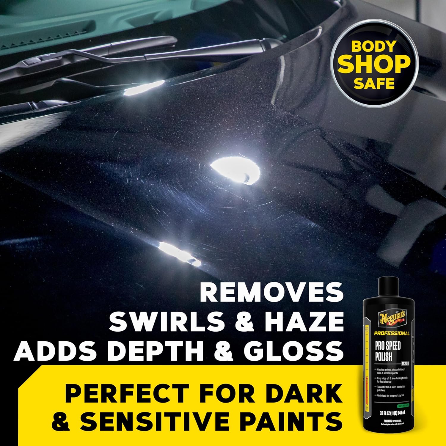 Meguiar's Professional Pro Speed Polish M200 - Extremely User-Friendly Professional Car Polish for Light Defect Removal While Creating High-Goss Finish, Get Easy Polishing with Amazing Results -32oz - Image 3